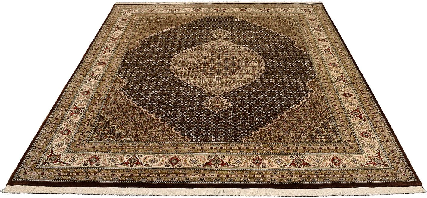 Alternative view of Hand-Knotted Tabriz Indian Rug, 246 × 301 cm, Wool & Silk