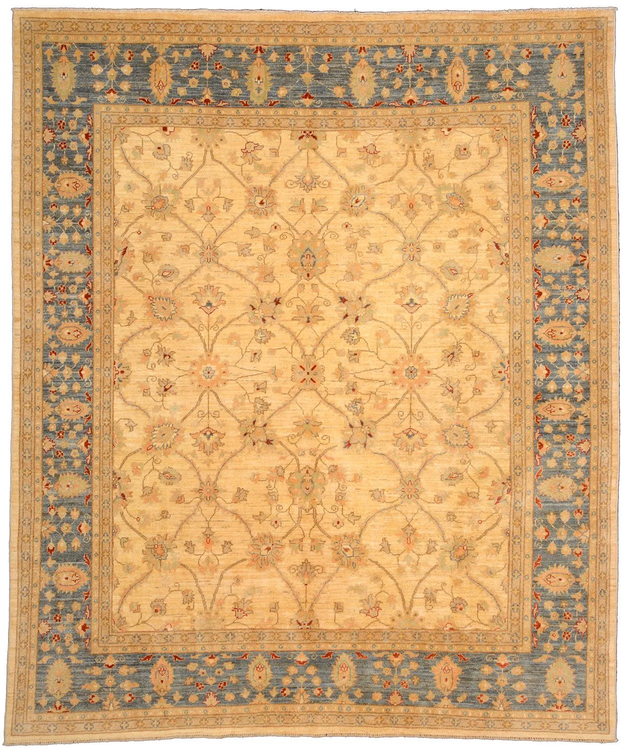 Hand-Knotted Ziegler Pakistani Rug, 245 × 290 cm, Wool