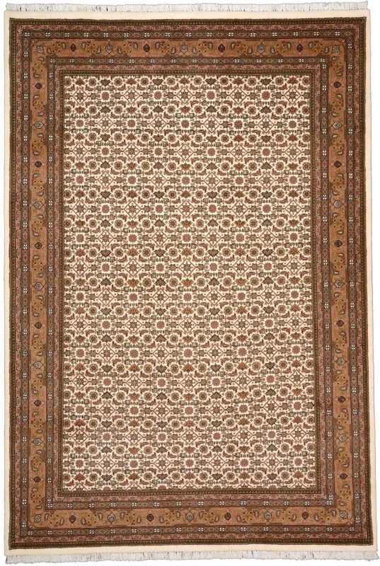 Hand-Knotted Bijar Indian Rug, 205 × 298 cm, Wool