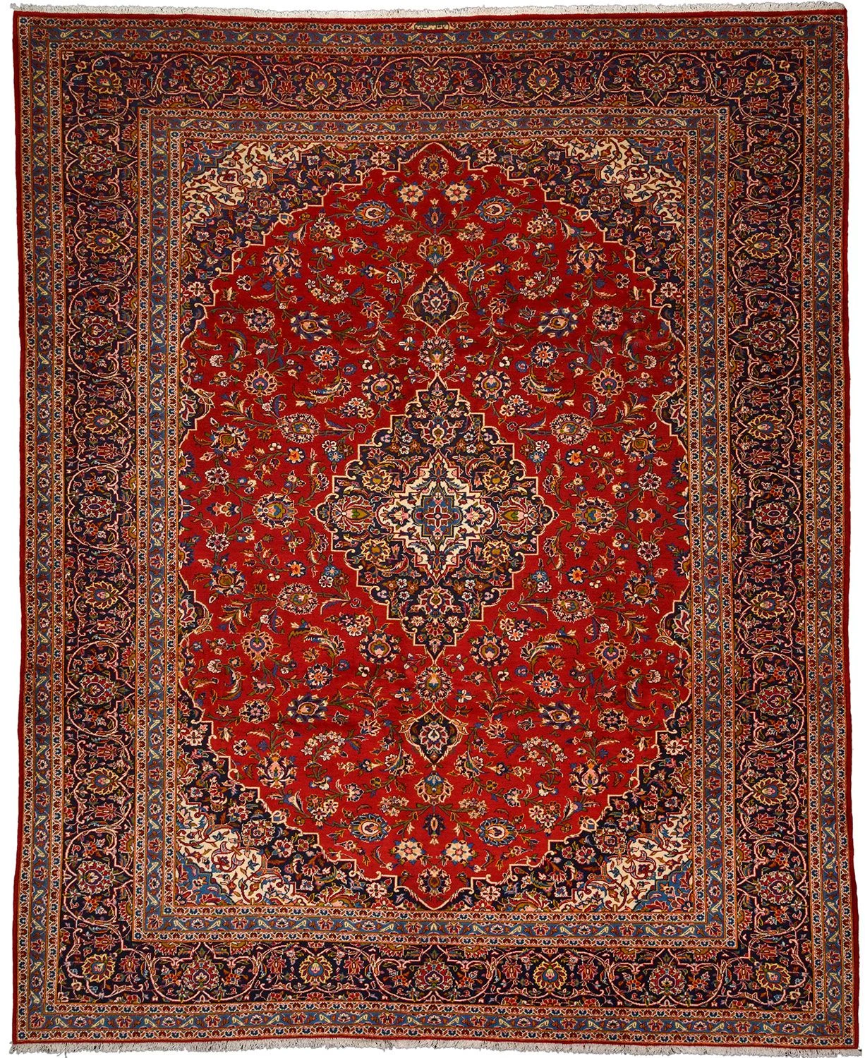 Wool Kashan Persian Rug 308 × 372 cm, hand-knotted