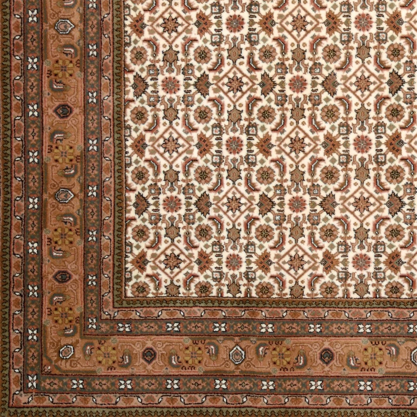 Hand-Knotted Bijar Indian Rug, 205 × 298 cm, Wool - Image 4