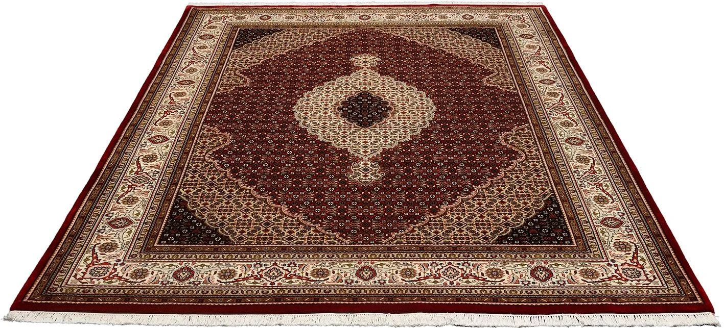 Alternative view of Tabriz Indian Rug 242 × 306 cm in Wool & Silk, hand-knotted