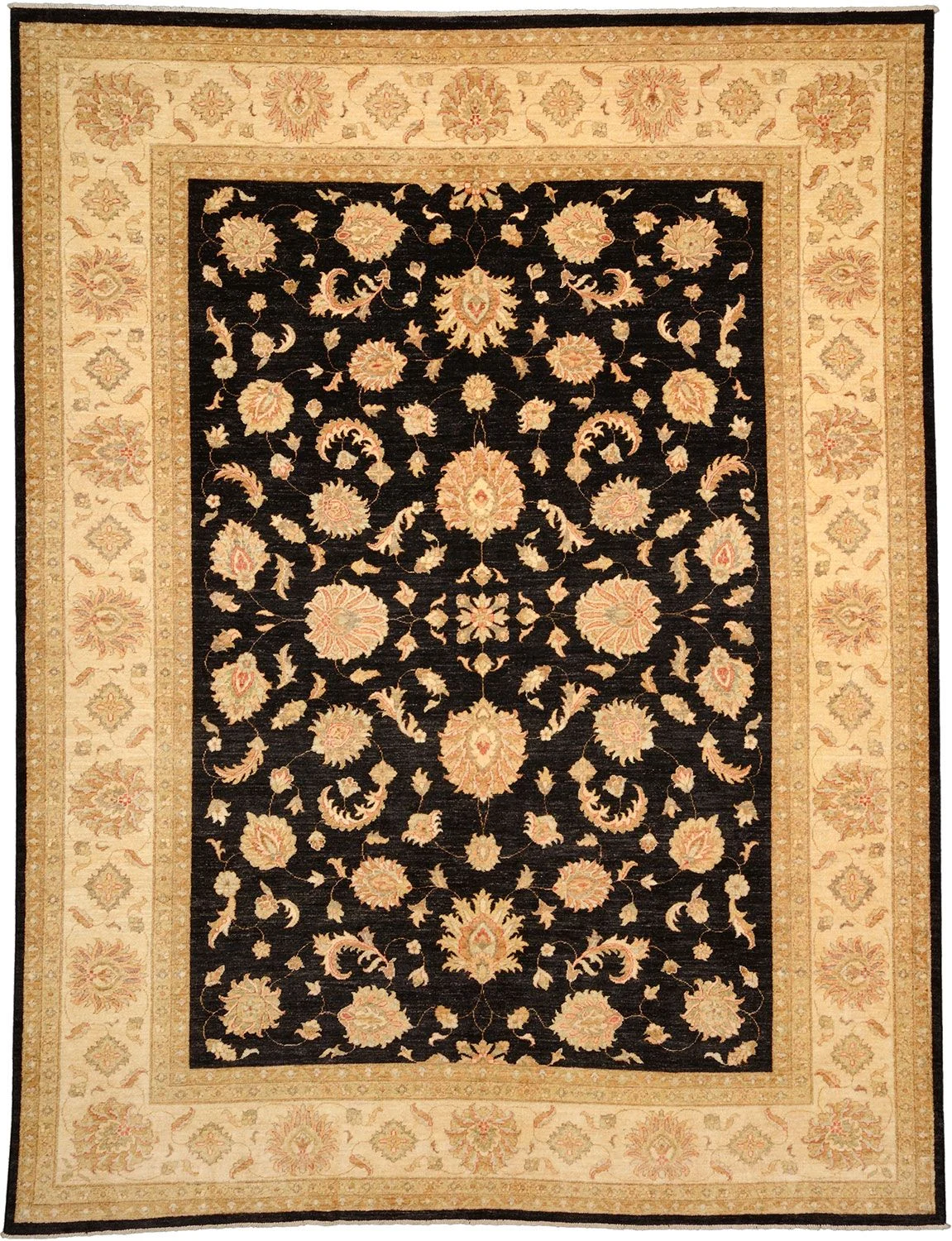 Ziegler Afghan Rug 277 × 360 cm in Wool, hand-knotted