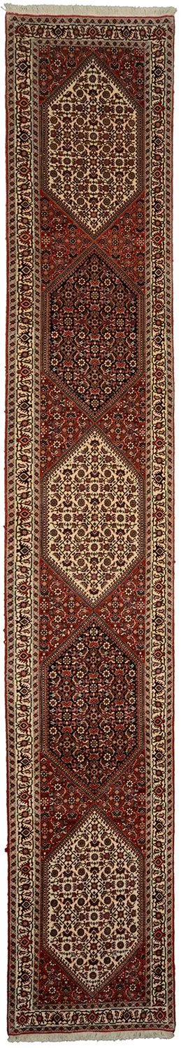 Wool Bijar Persian Rug 66 × 410 cm, hand-knotted