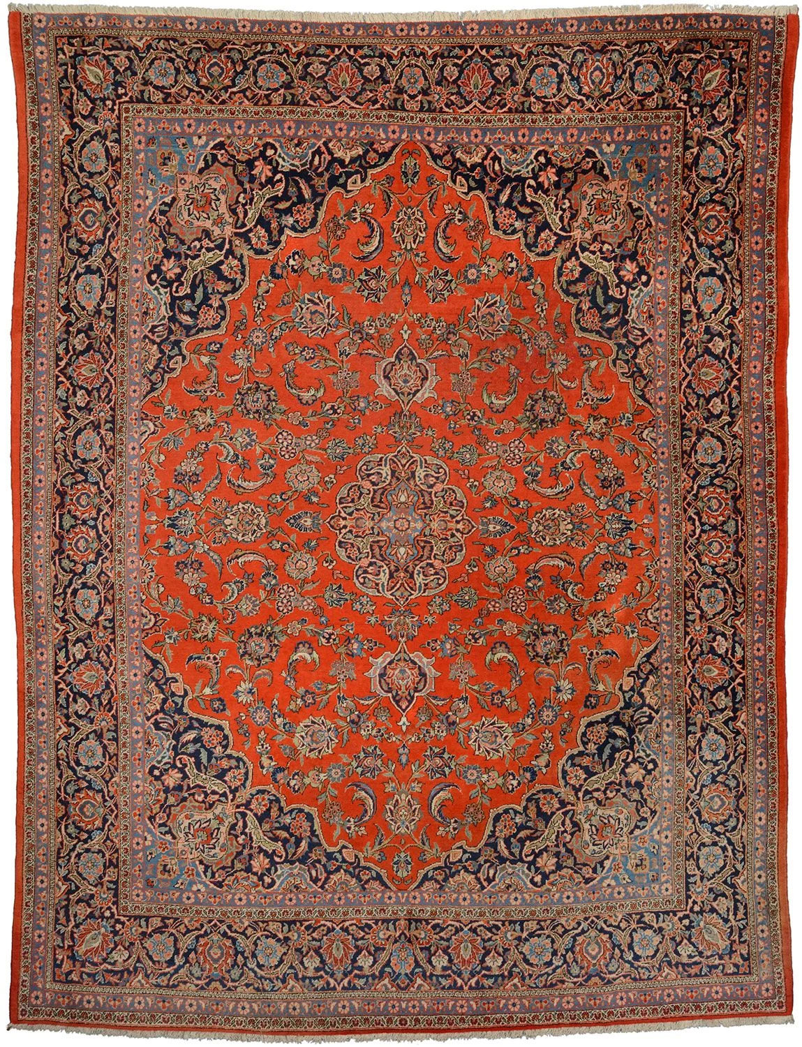 Wool Kashan Persian Rug 270 × 350 cm, hand-knotted
