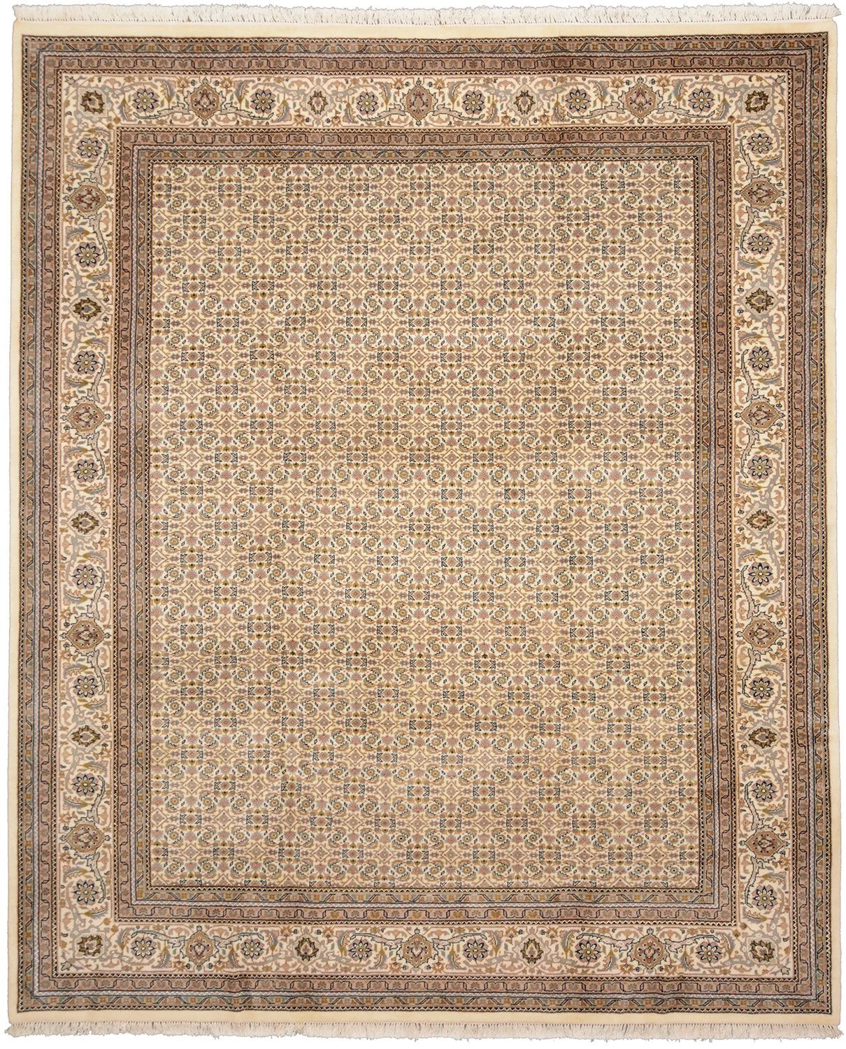 Hand-Knotted Tabriz Indian Rug, 247 × 298 cm, Wool
