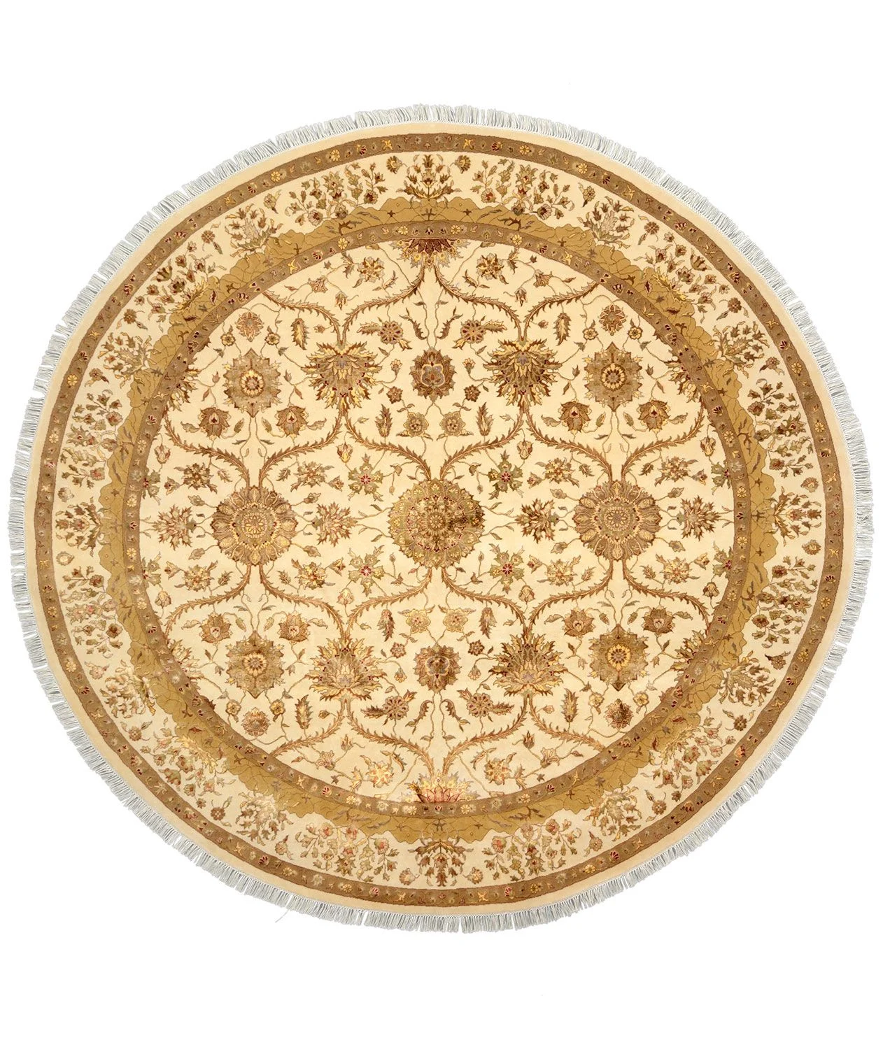 Wool Tabriz Indian Rug 296 × 296 cm, hand-knotted