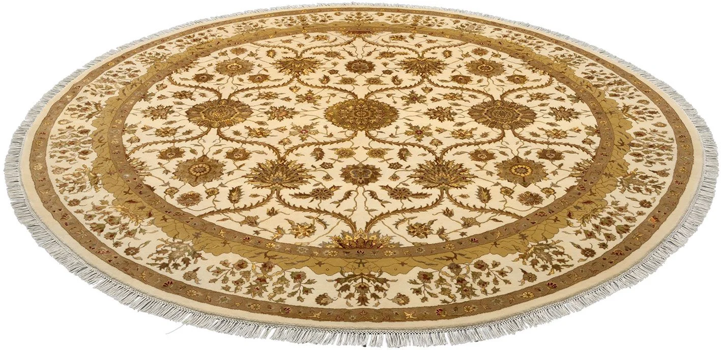 Alternative view of Wool Tabriz Indian Rug 296 × 296 cm, hand-knotted