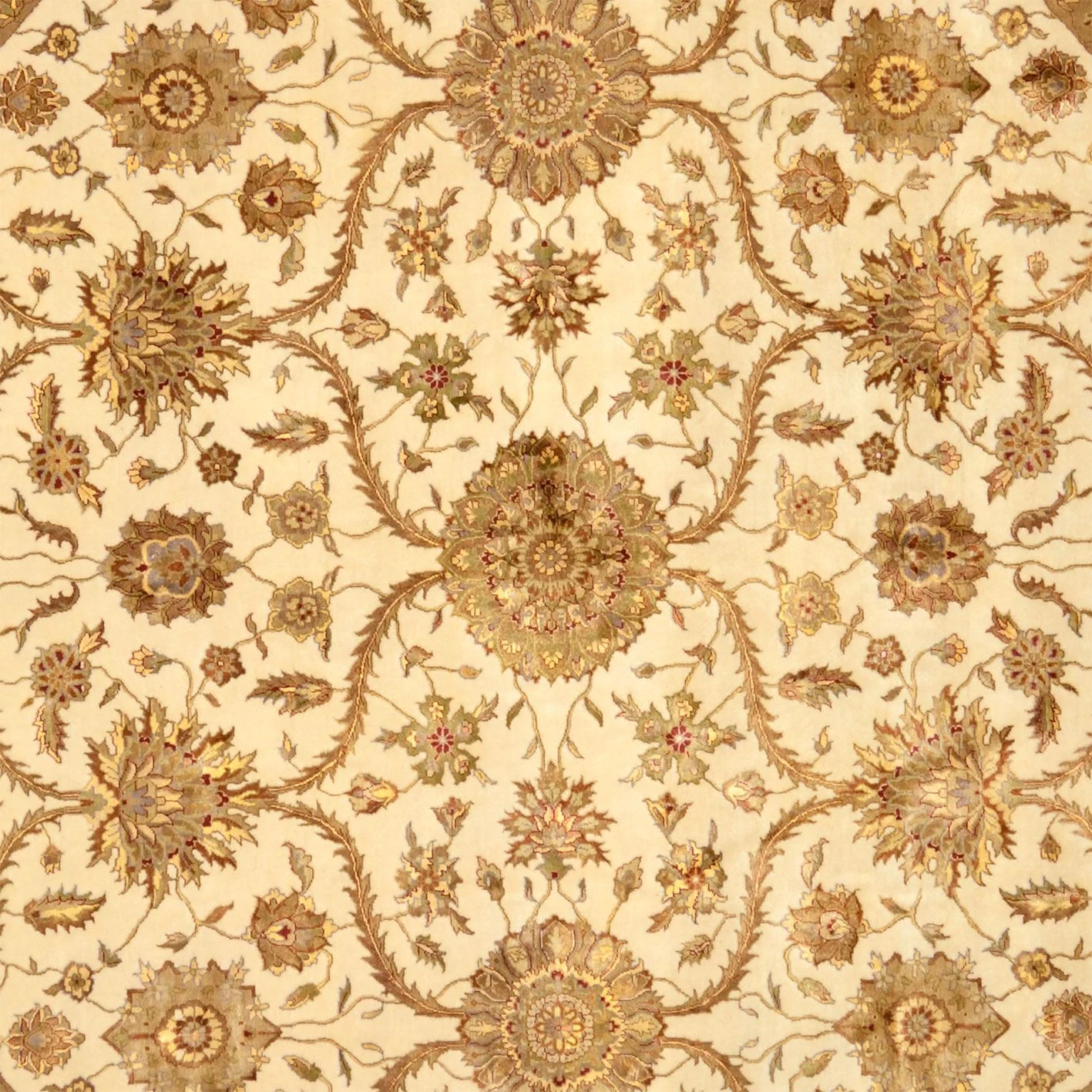 Wool Tabriz Indian Rug 296 × 296 cm, hand-knotted - Image 4