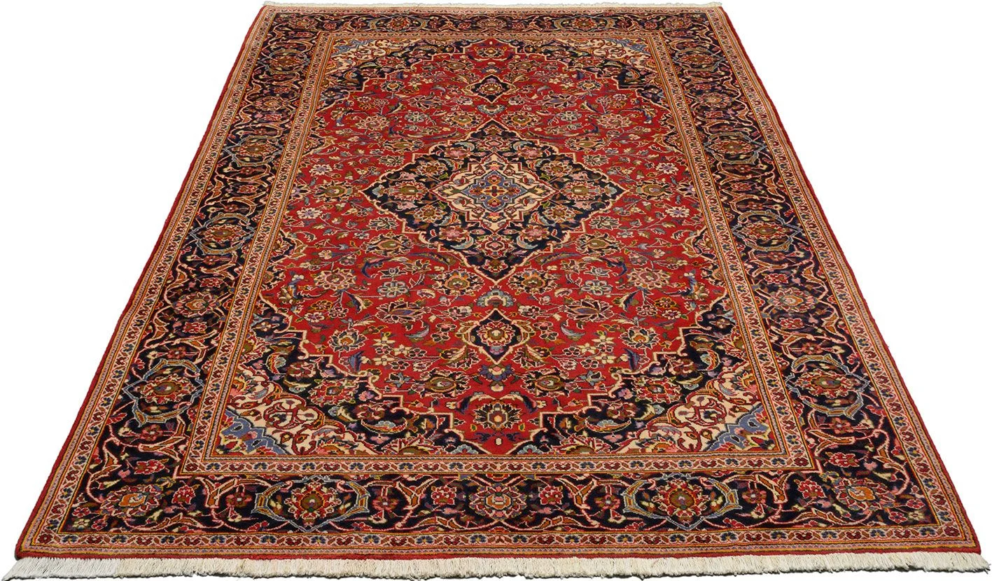 Alternative view of Kashan Persian Rug 205 × 310 cm in Wool, hand-knotted