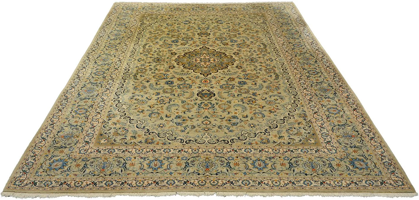 Alternative view of Hand-Knotted Kashan Persian Rug, 267 × 384 cm, Wool