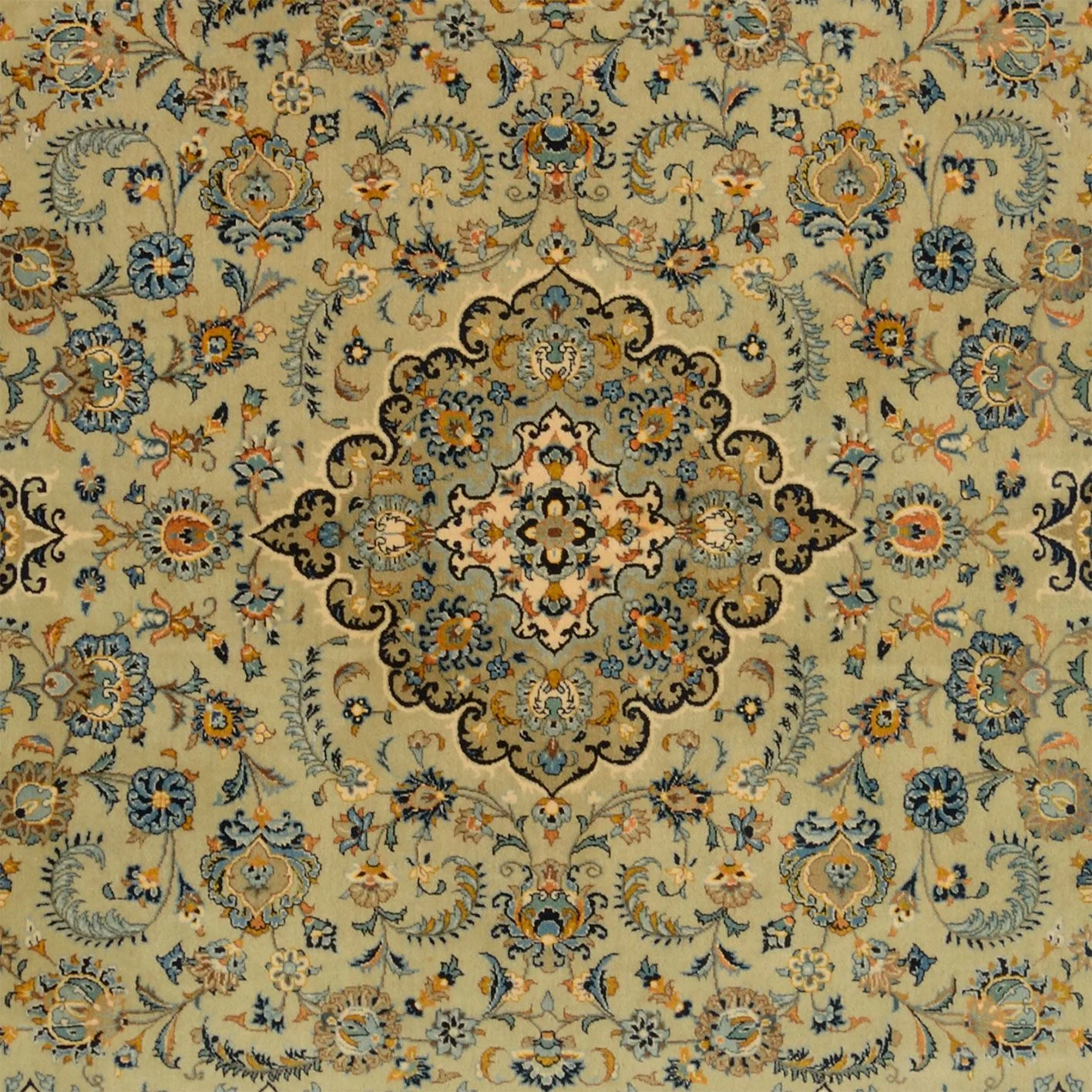 Hand-Knotted Kashan Persian Rug, 267 × 384 cm, Wool - Image 4