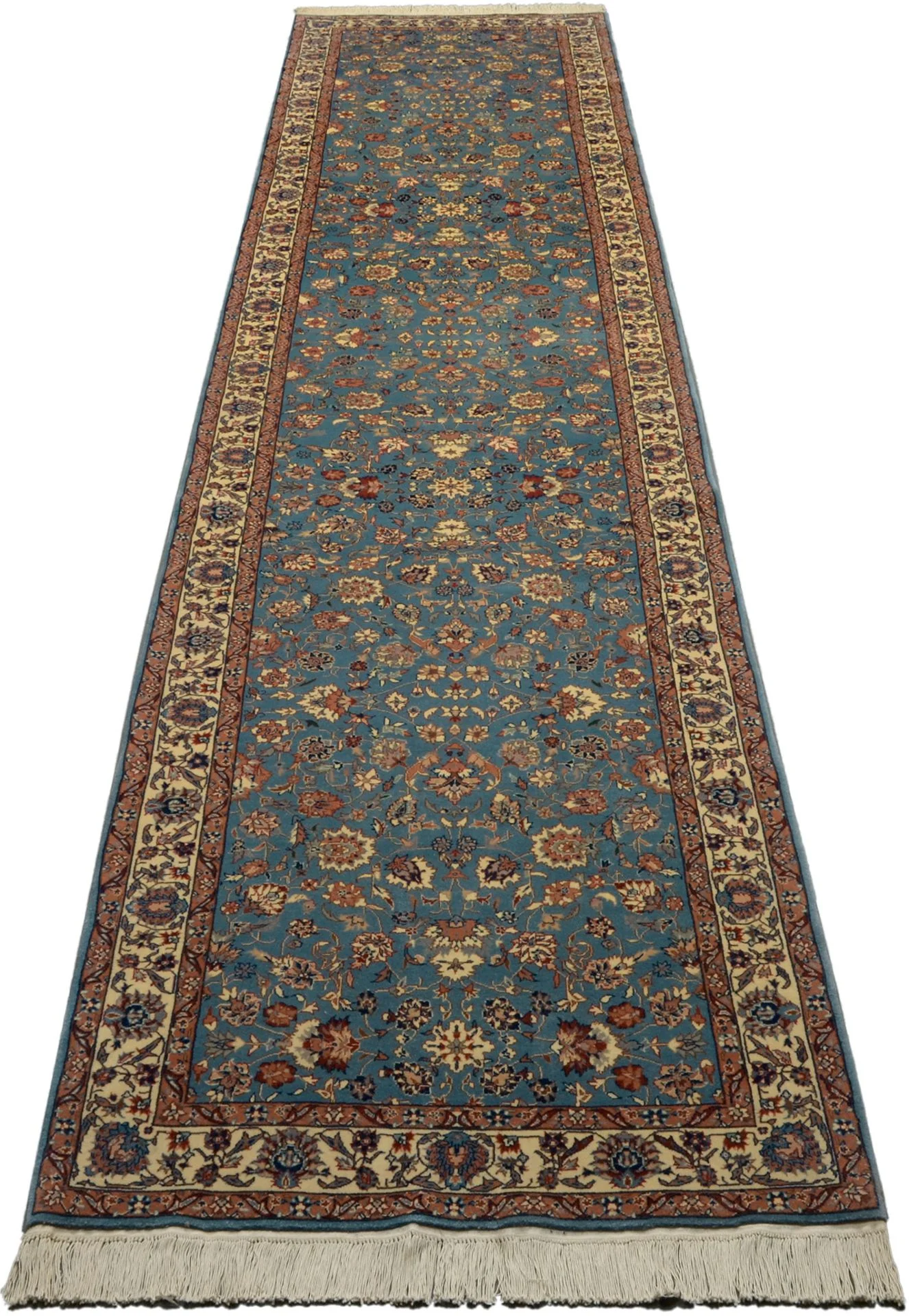 Alternative view of Wool Isfahan Chinese Rug 104 × 460 cm, hand-knotted