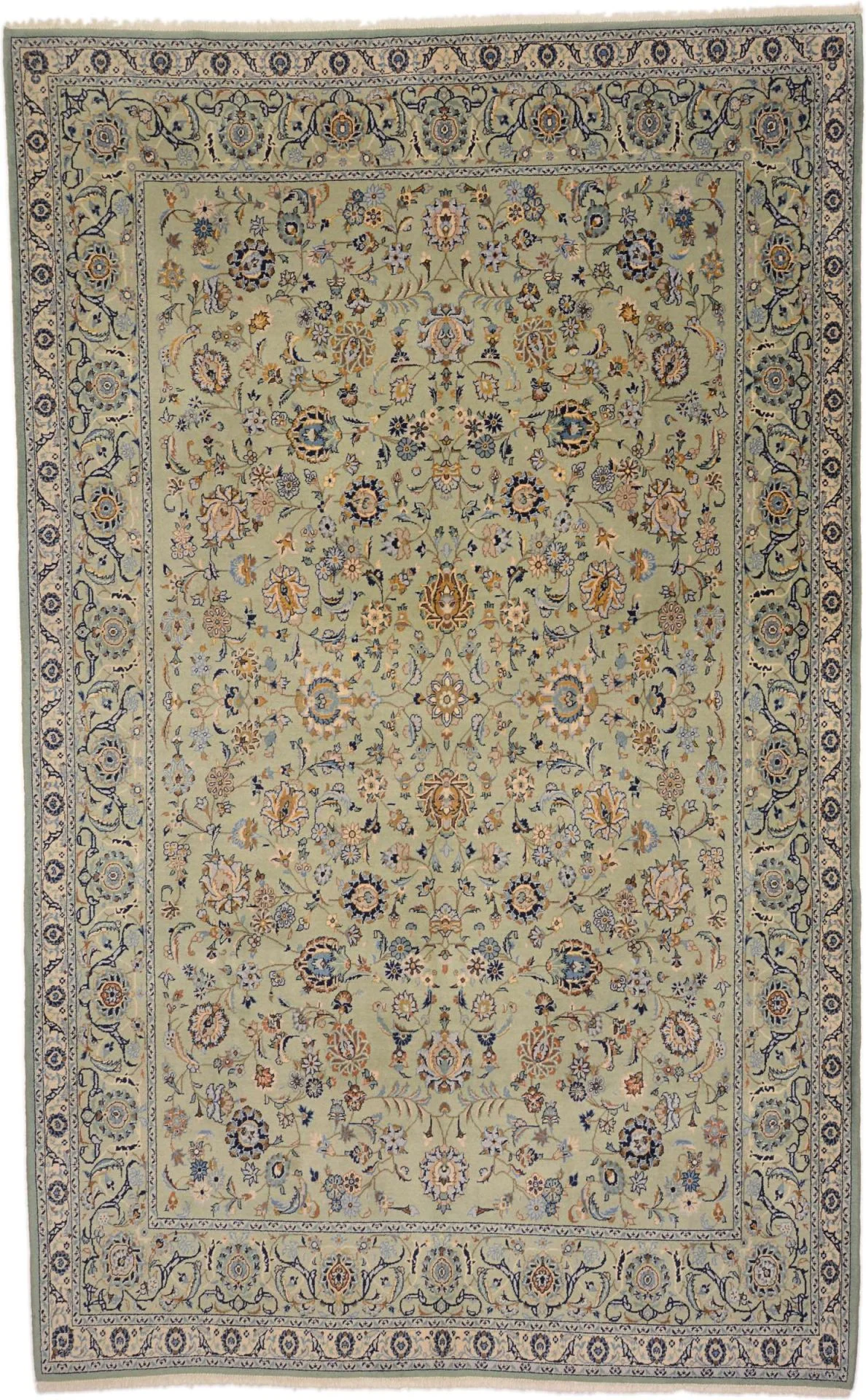 Wool Kashan Persian Rug 209 × 337 cm, hand-knotted