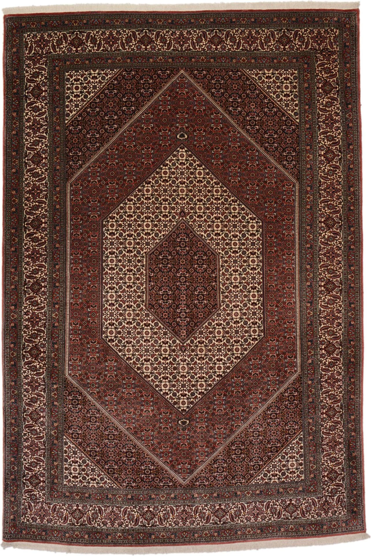 Hand-Knotted Bijar Persian Rug, 202 × 302 cm, Wool
