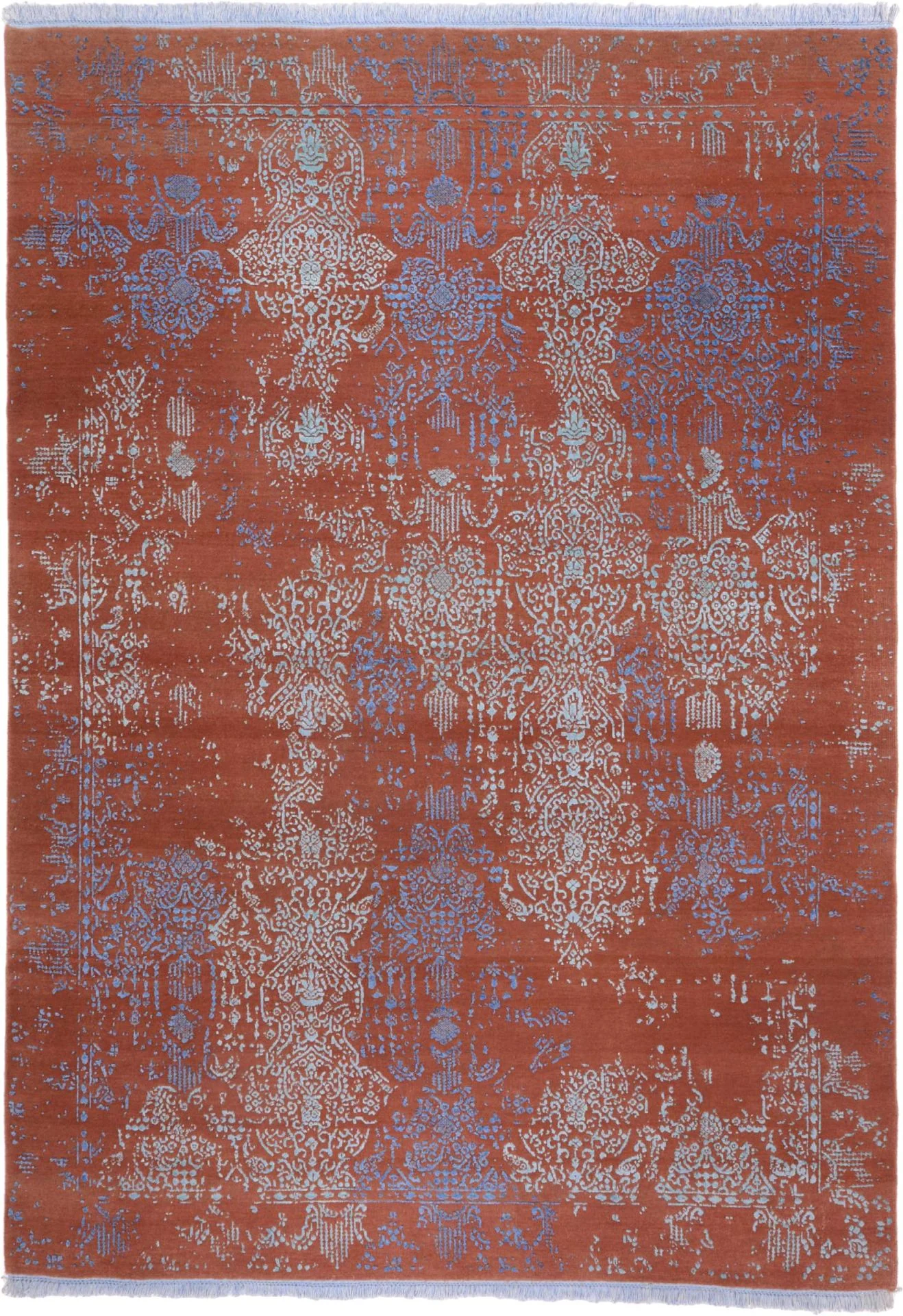 Wool & Silk Indian Rug 170 × 240 cm, hand-knotted