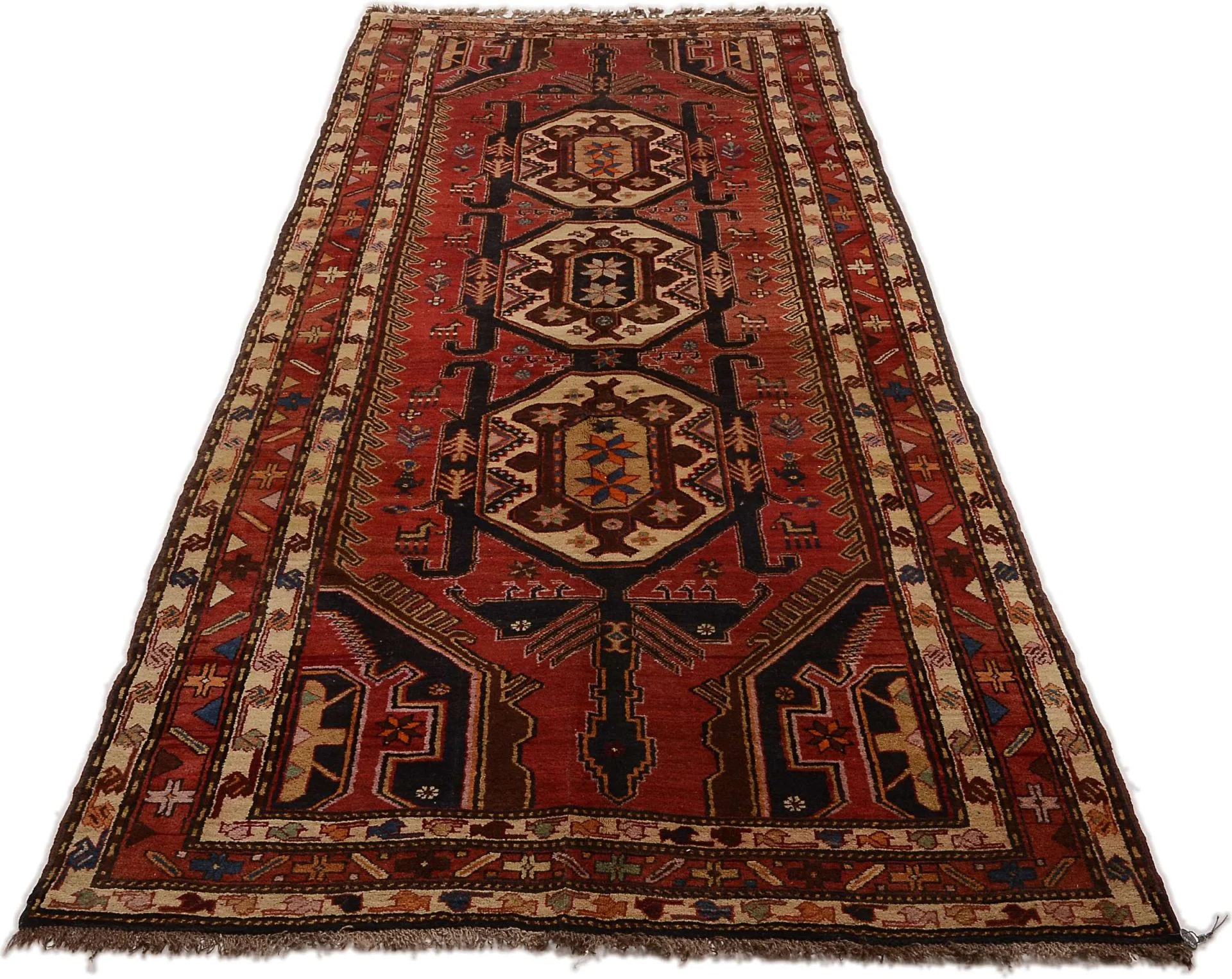 Alternative view of Wool Shiraz Persian Rug 143 × 376 cm, hand-knotted