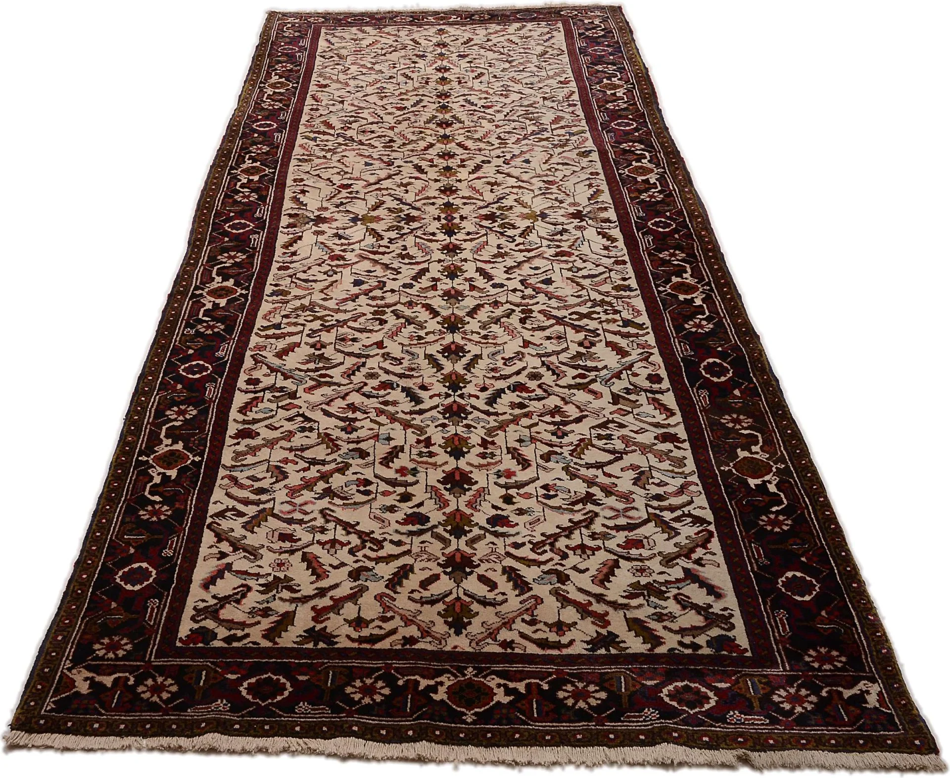 Alternative view of Hand-Knotted Heriz Persian Rug, 160 × 420 cm, Wool