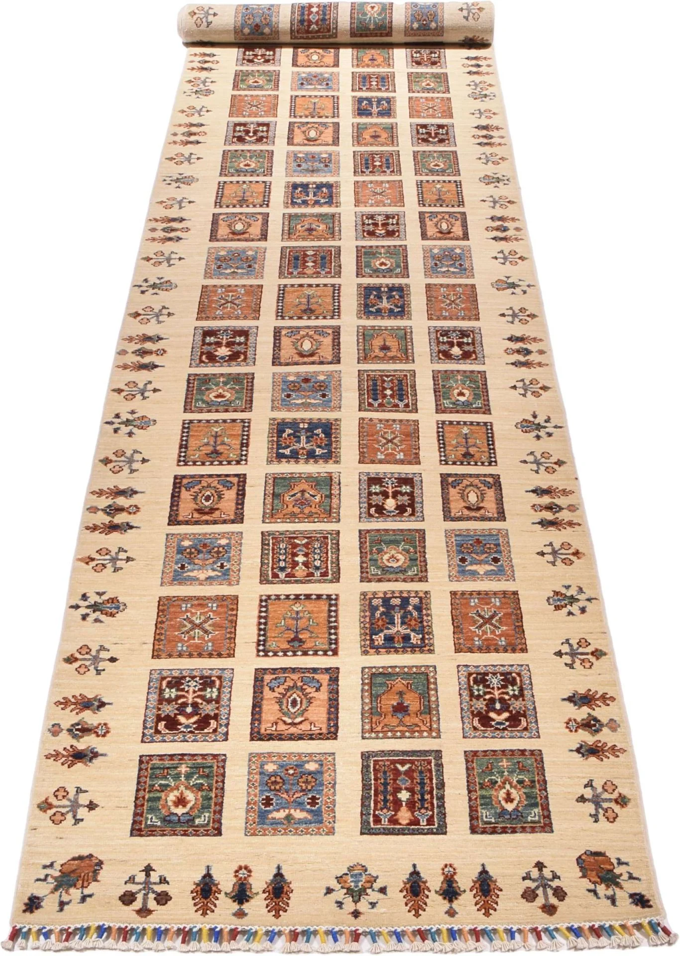 Alternative view of Ziegler Afghan Rug 114 × 640 cm in Wool, hand-knotted
