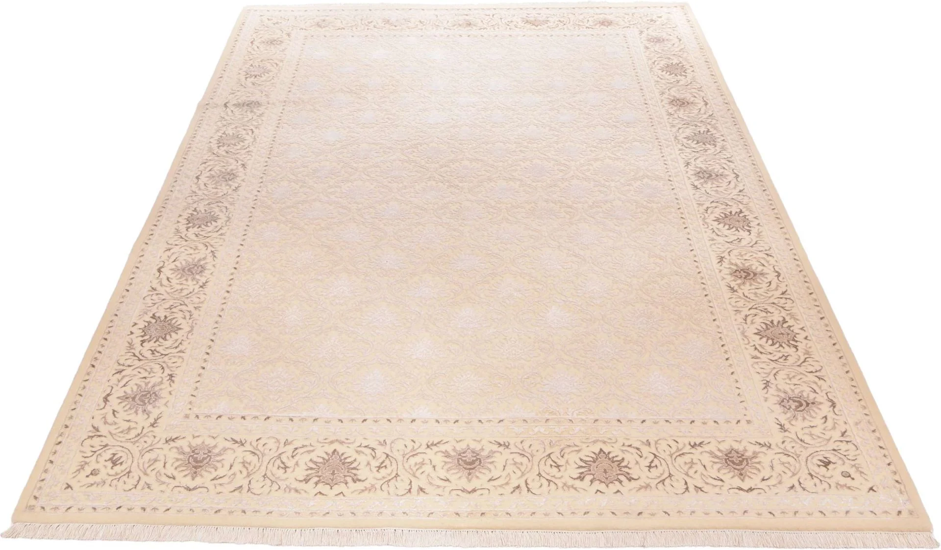Alternative view of Wool Tabriz Indian Rug 207 × 304 cm, hand-knotted