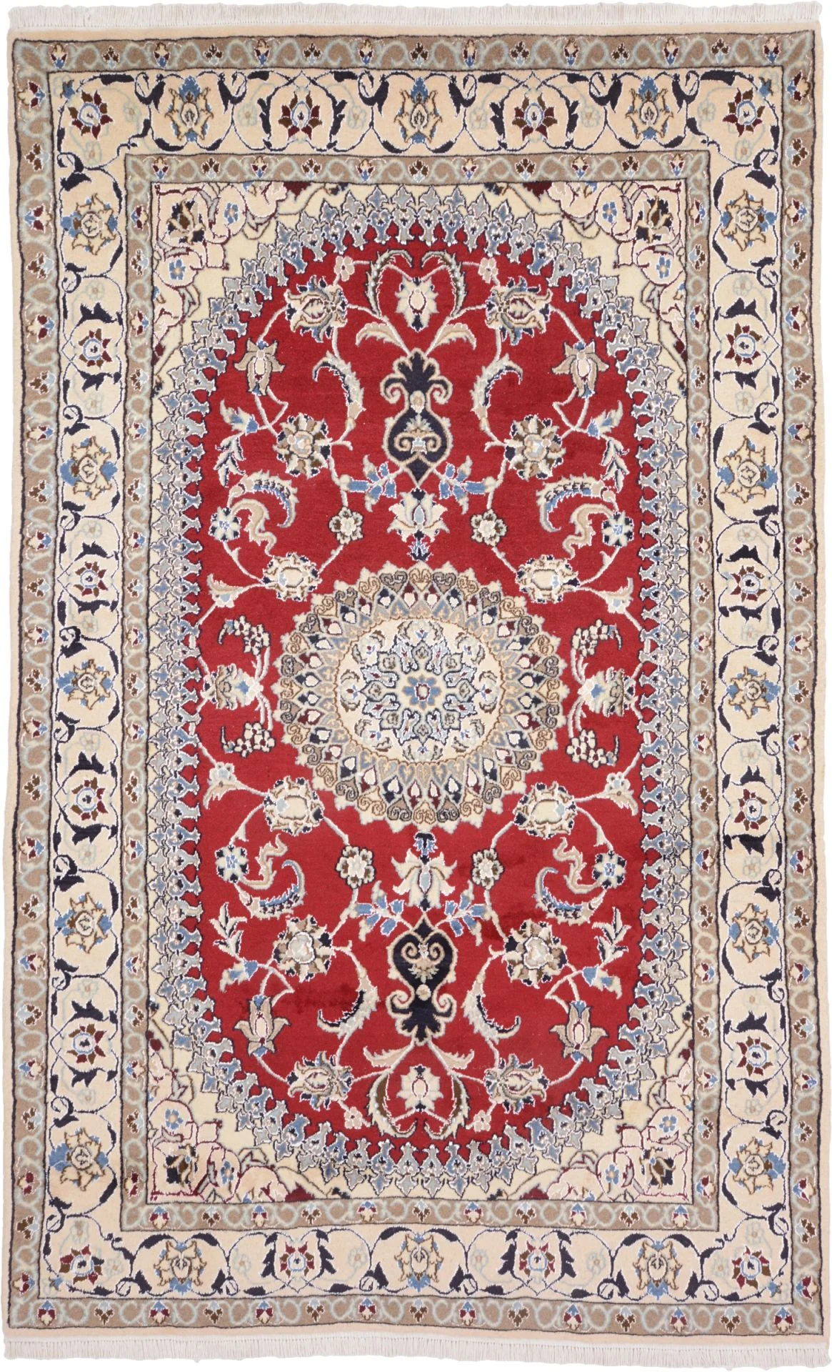Hand-Knotted Nain Persian Rug, 198 × 315 cm, Wool