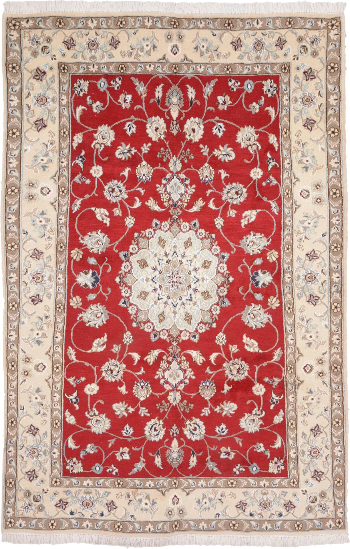 Wool Nain Persian Rug 202 × 305 cm, hand-knotted