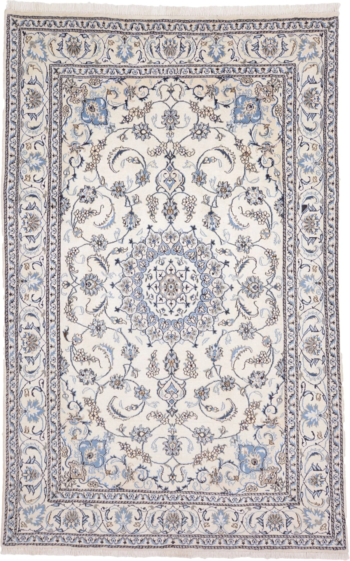 Hand-Knotted Nain Persian Rug, 195 × 308 cm, Wool