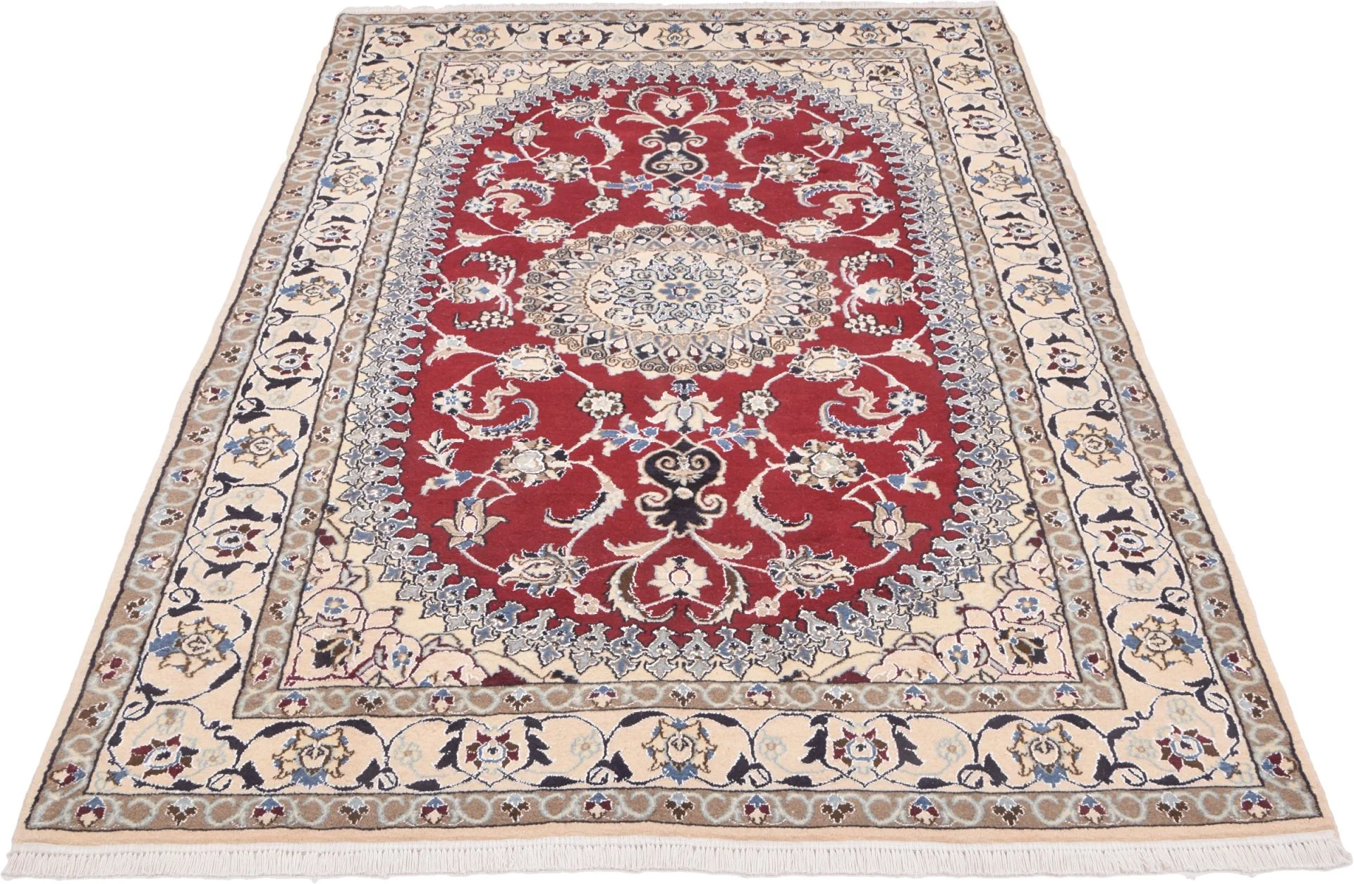 Alternative view of Hand-Knotted Nain Persian Rug, 198 × 315 cm, Wool
