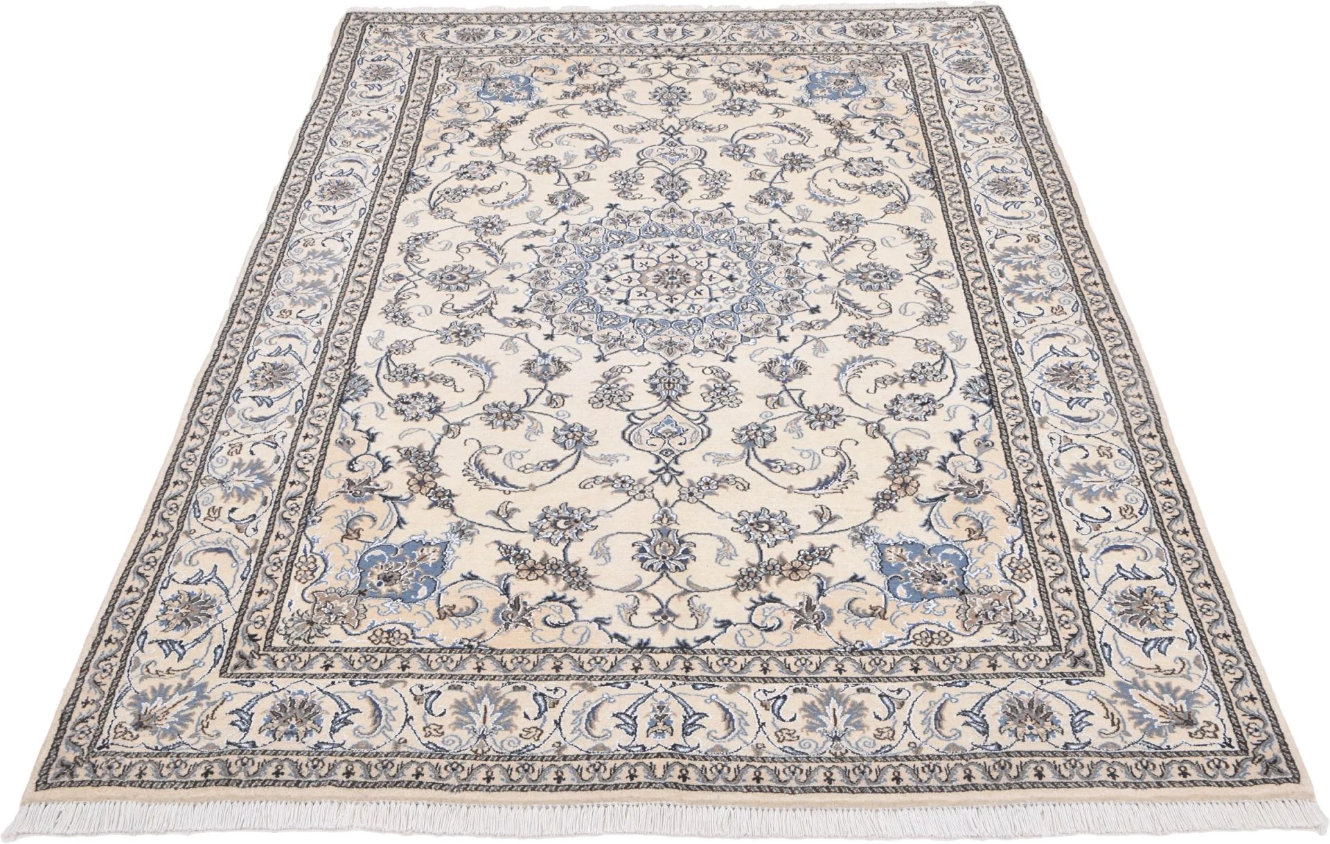 Alternative view of Hand-Knotted Nain Persian Rug, 197 × 302 cm, Wool
