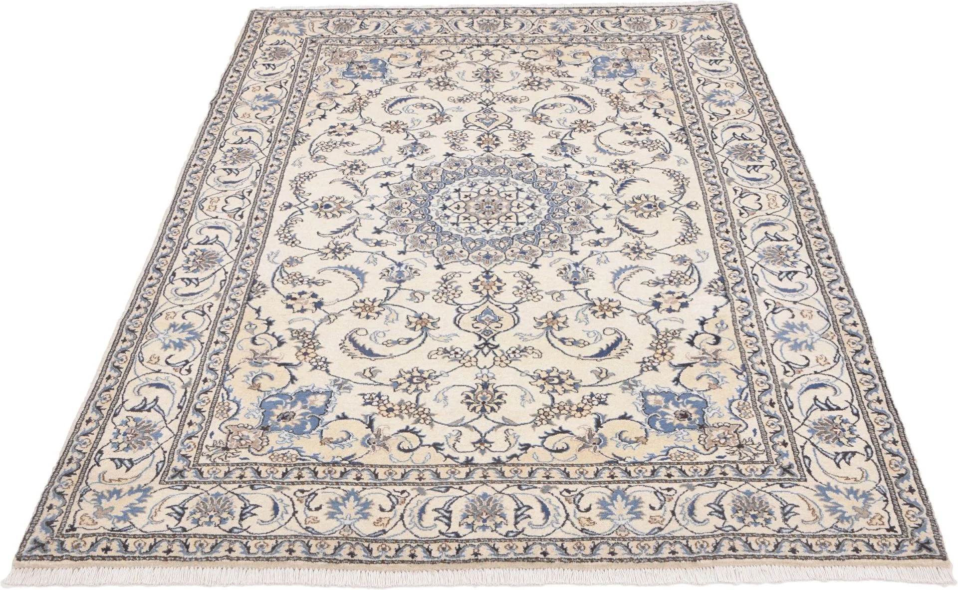 Alternative view of Hand-Knotted Nain Persian Rug, 194 × 288 cm, Wool