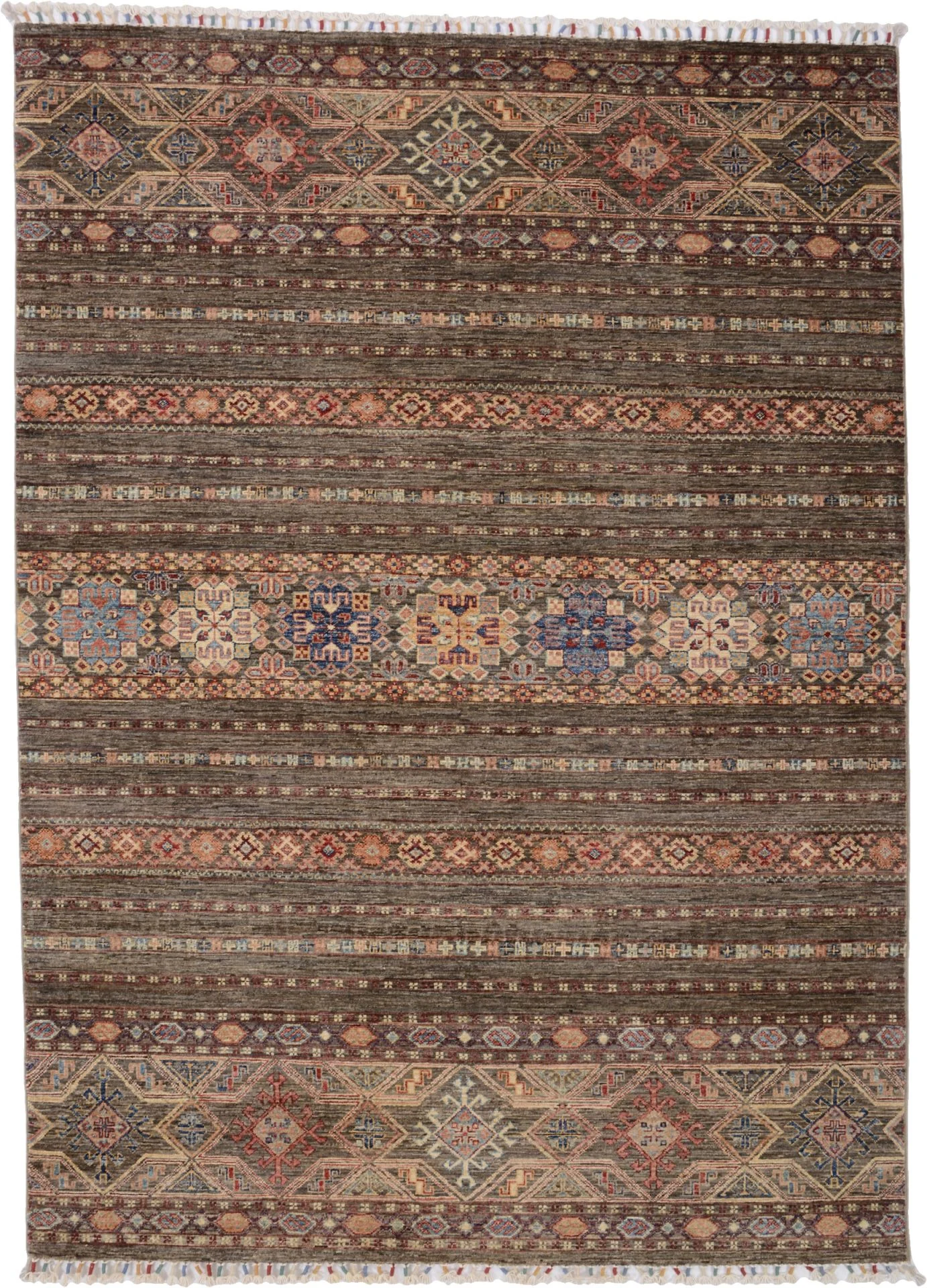 Wool Samarkand Afghan Rug 174 × 242 cm, hand-knotted