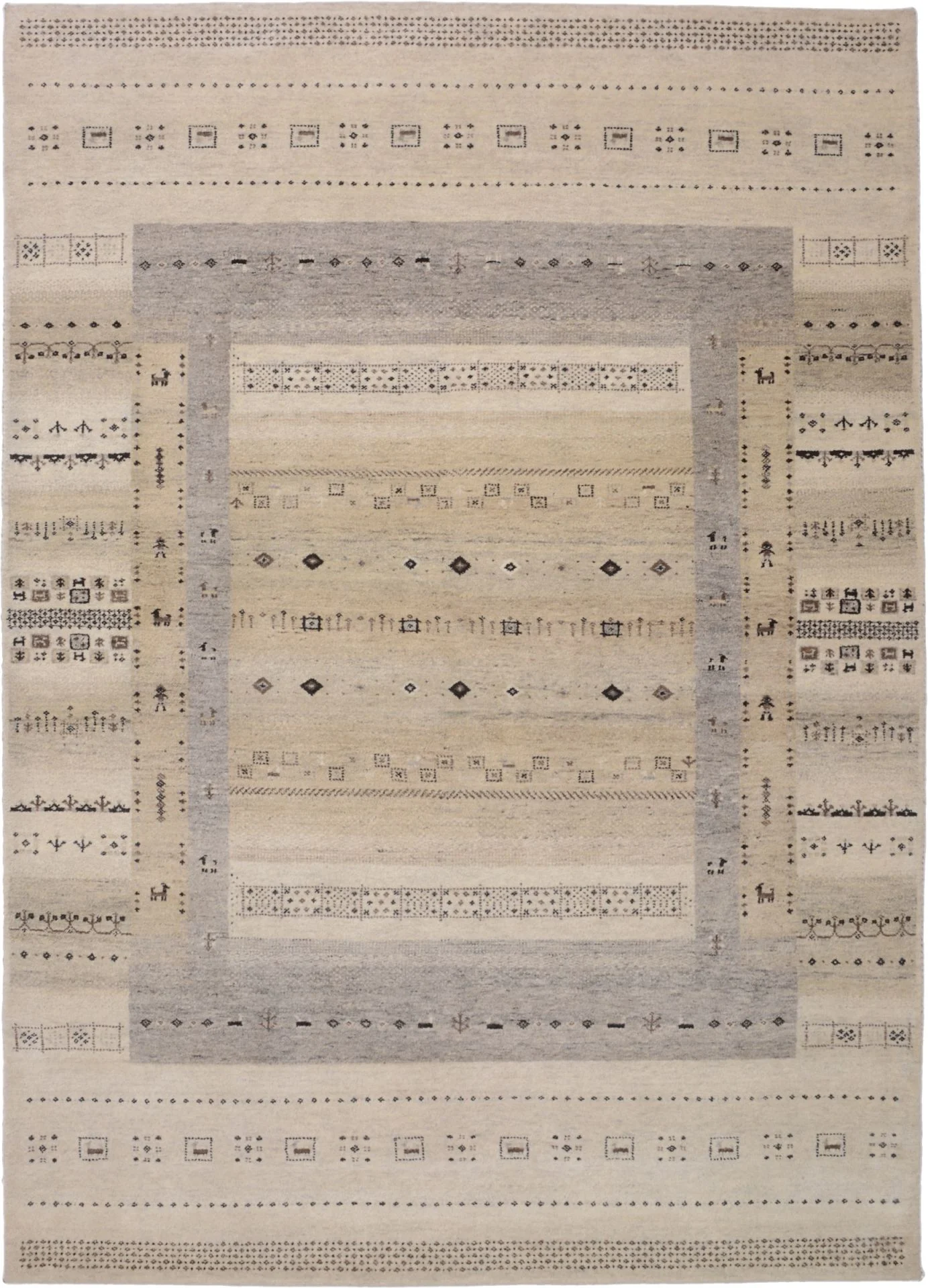 Wool Loribaft Indian Rug 173 × 243 cm, hand-knotted