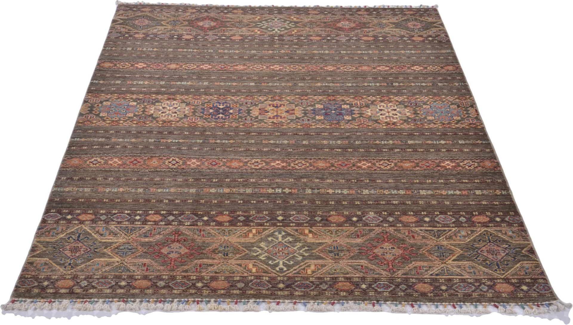 Alternative view of Wool Samarkand Afghan Rug 174 × 242 cm, hand-knotted