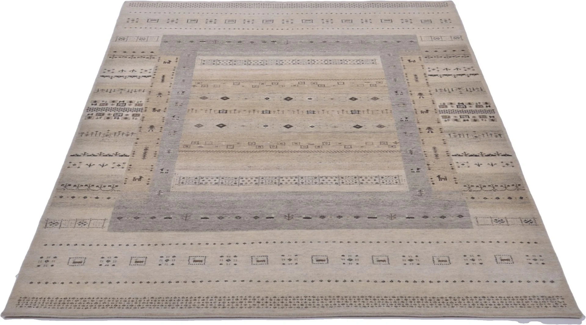 Alternative view of Wool Loribaft Indian Rug 173 × 243 cm, hand-knotted