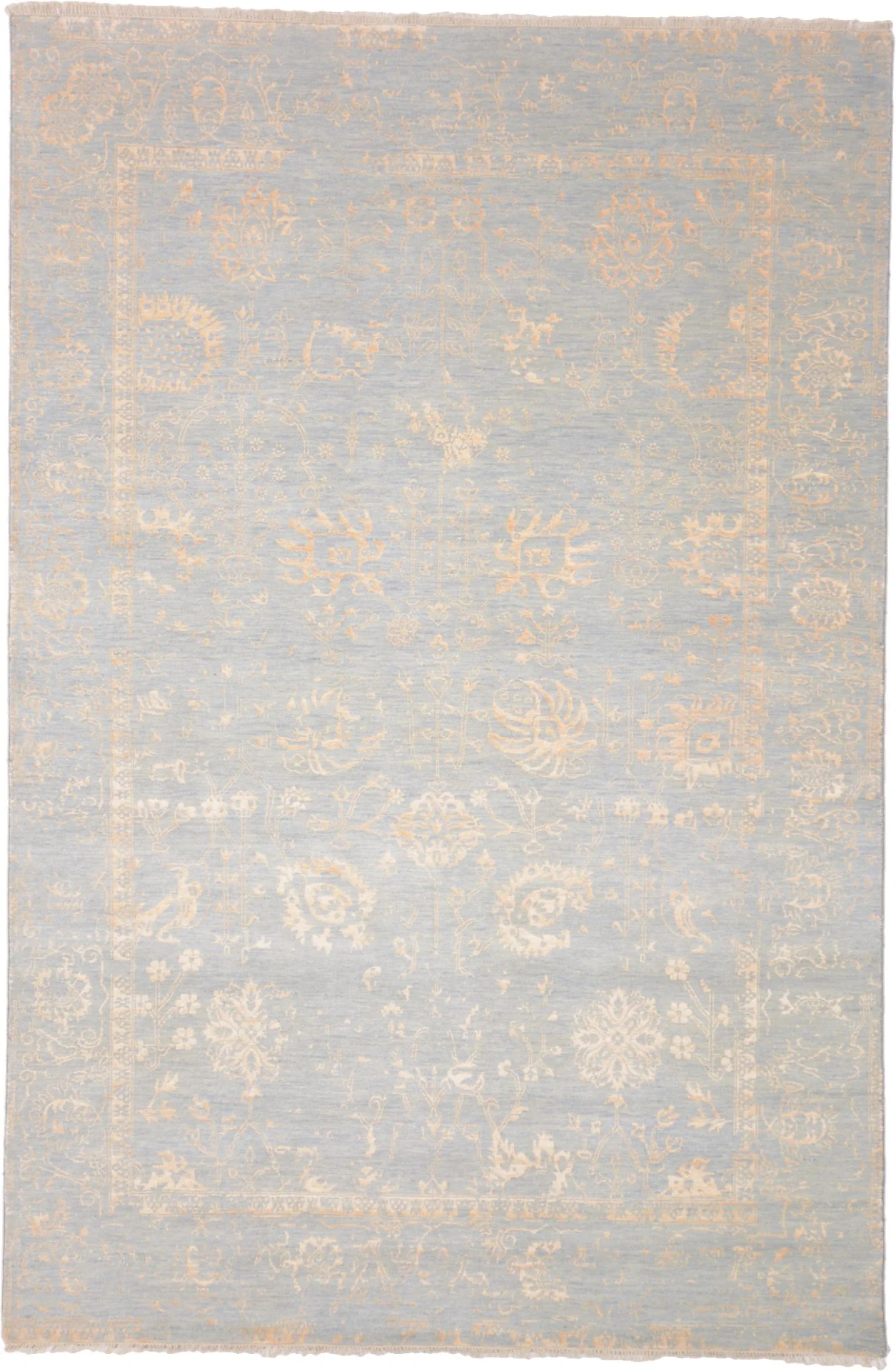 Hand-Knotted Indian Rug, 199 × 298 cm, Wool