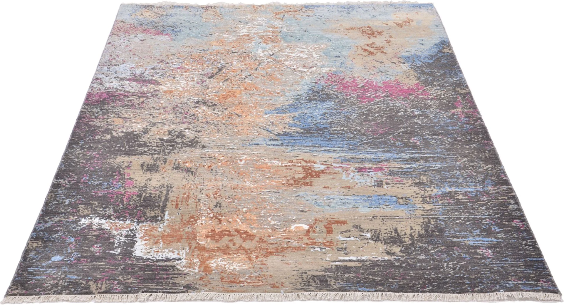 Alternative view of Indian Rug 187 × 276 cm in Silk, hand-knotted