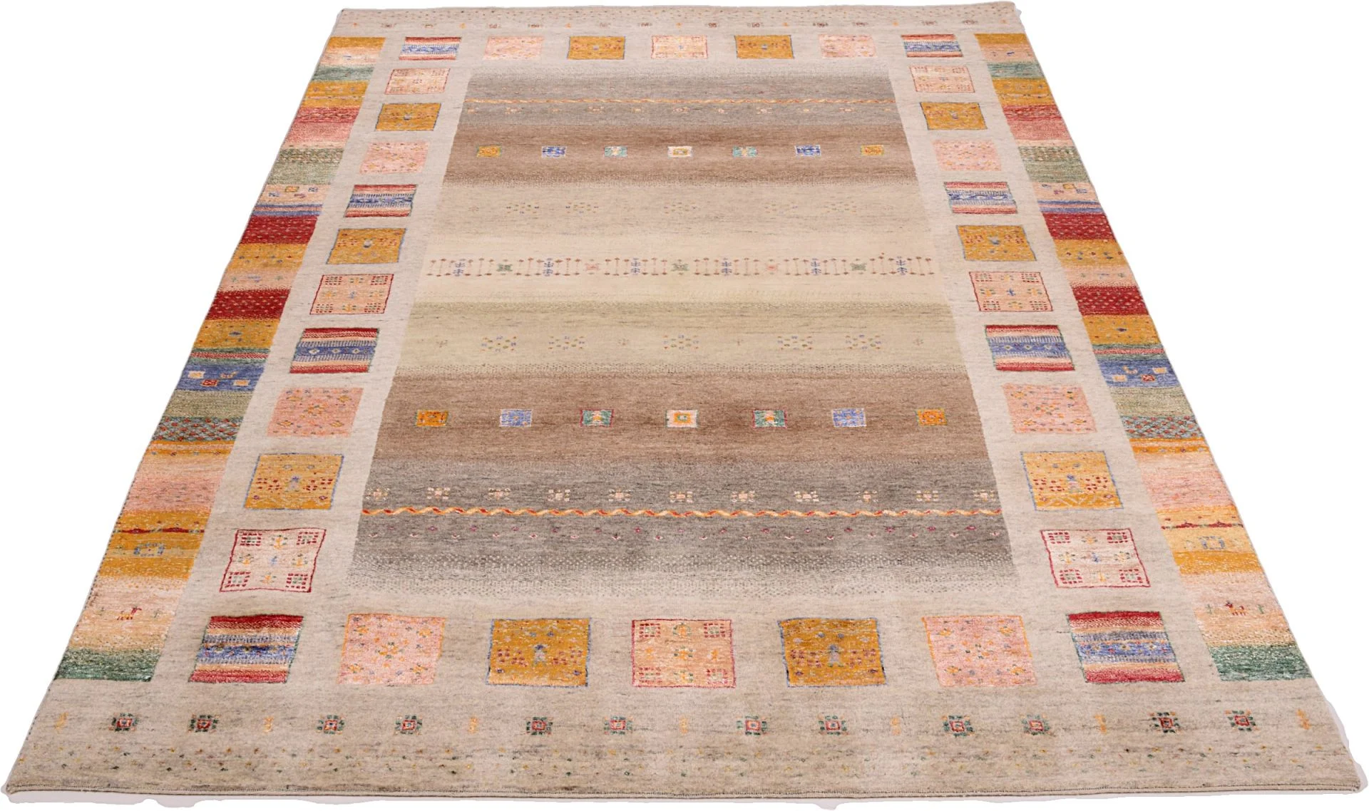 Wool & Silk Loribaft Indian Rug 201 × 304 cm, hand-knotted - Image 3