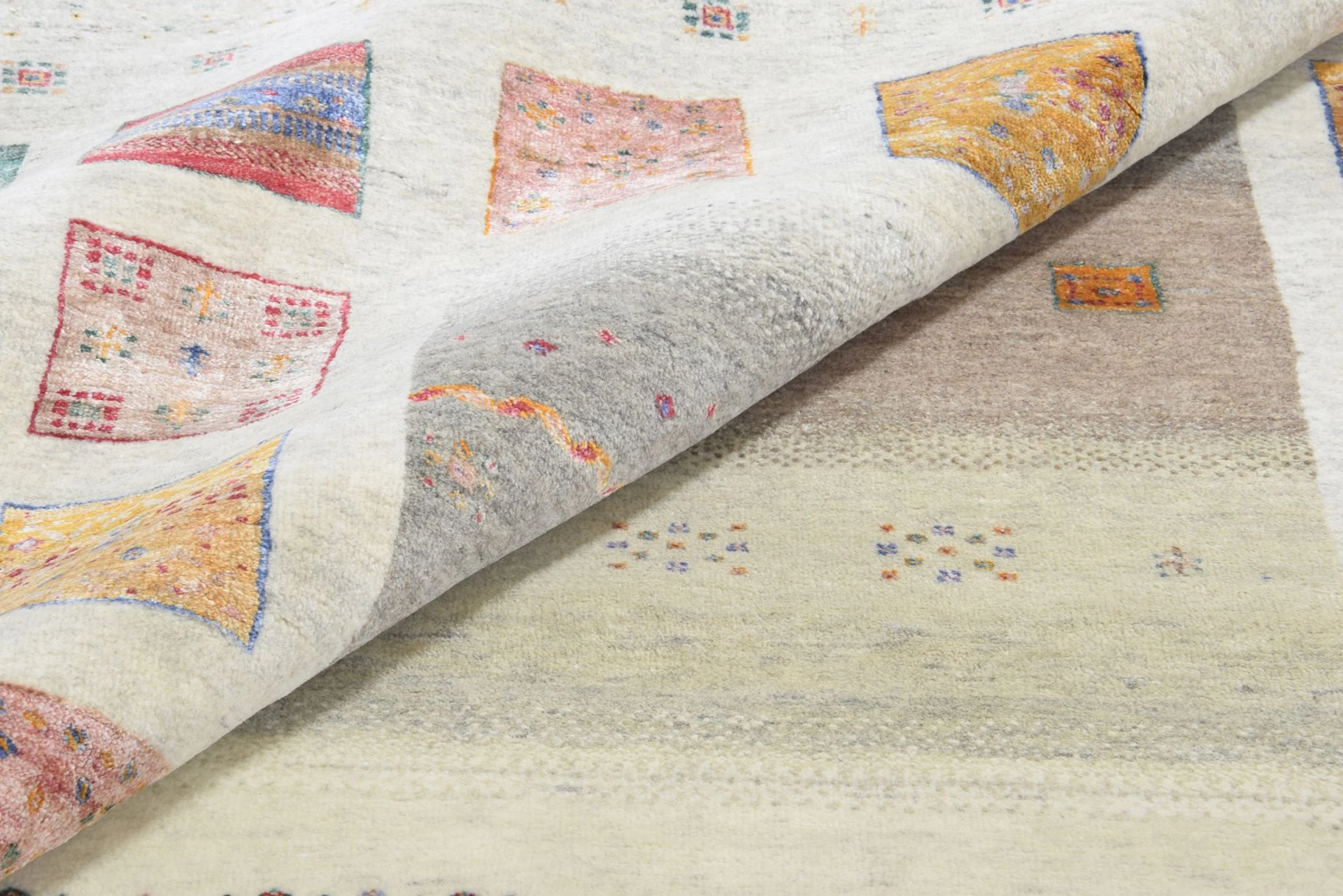 Wool & Silk Loribaft Indian Rug 201 × 304 cm, hand-knotted - Image 4