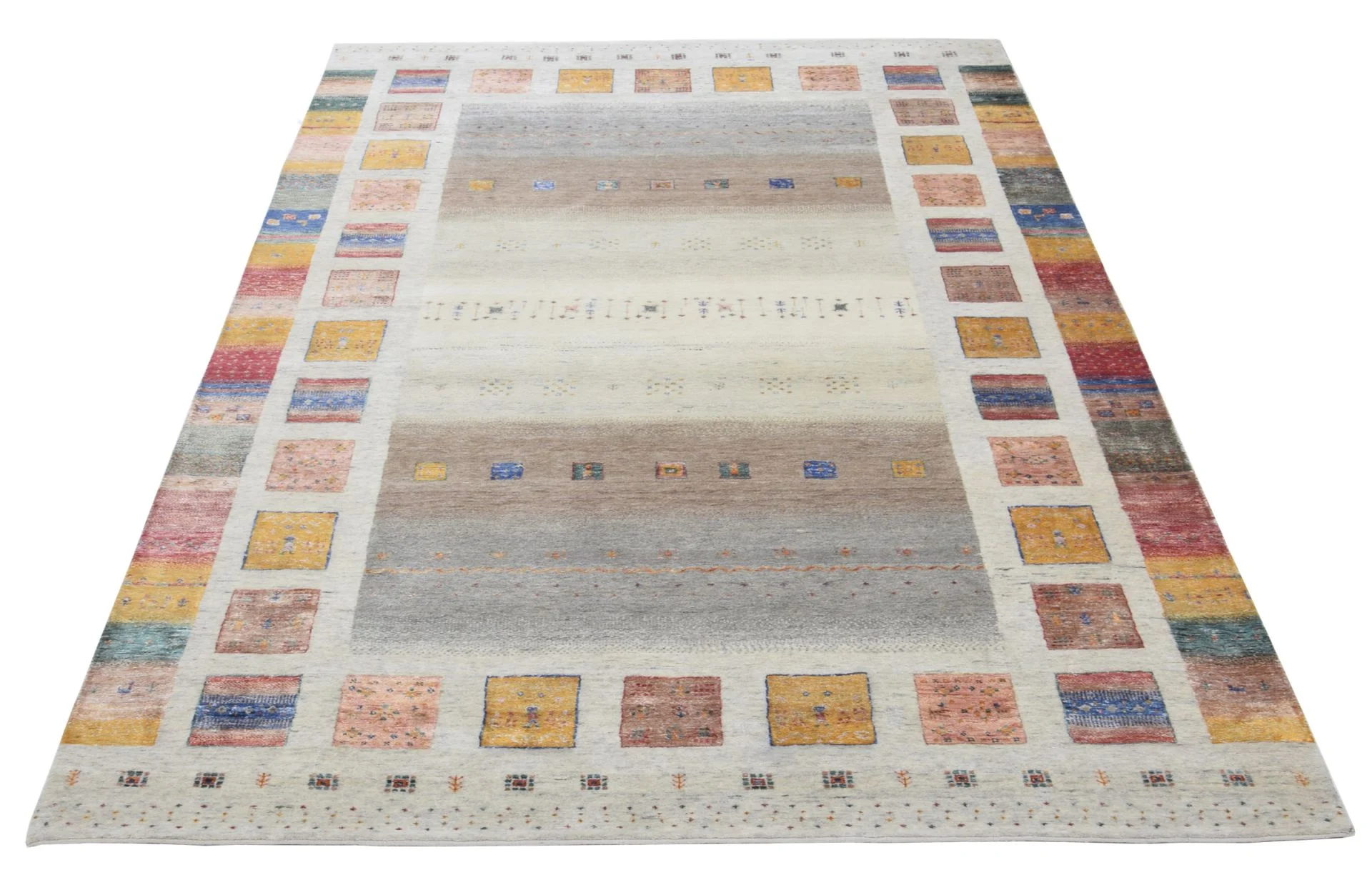 Alternative view of Loribaft Indian Rug 201 × 302 cm in Wool & Silk, hand-knotted