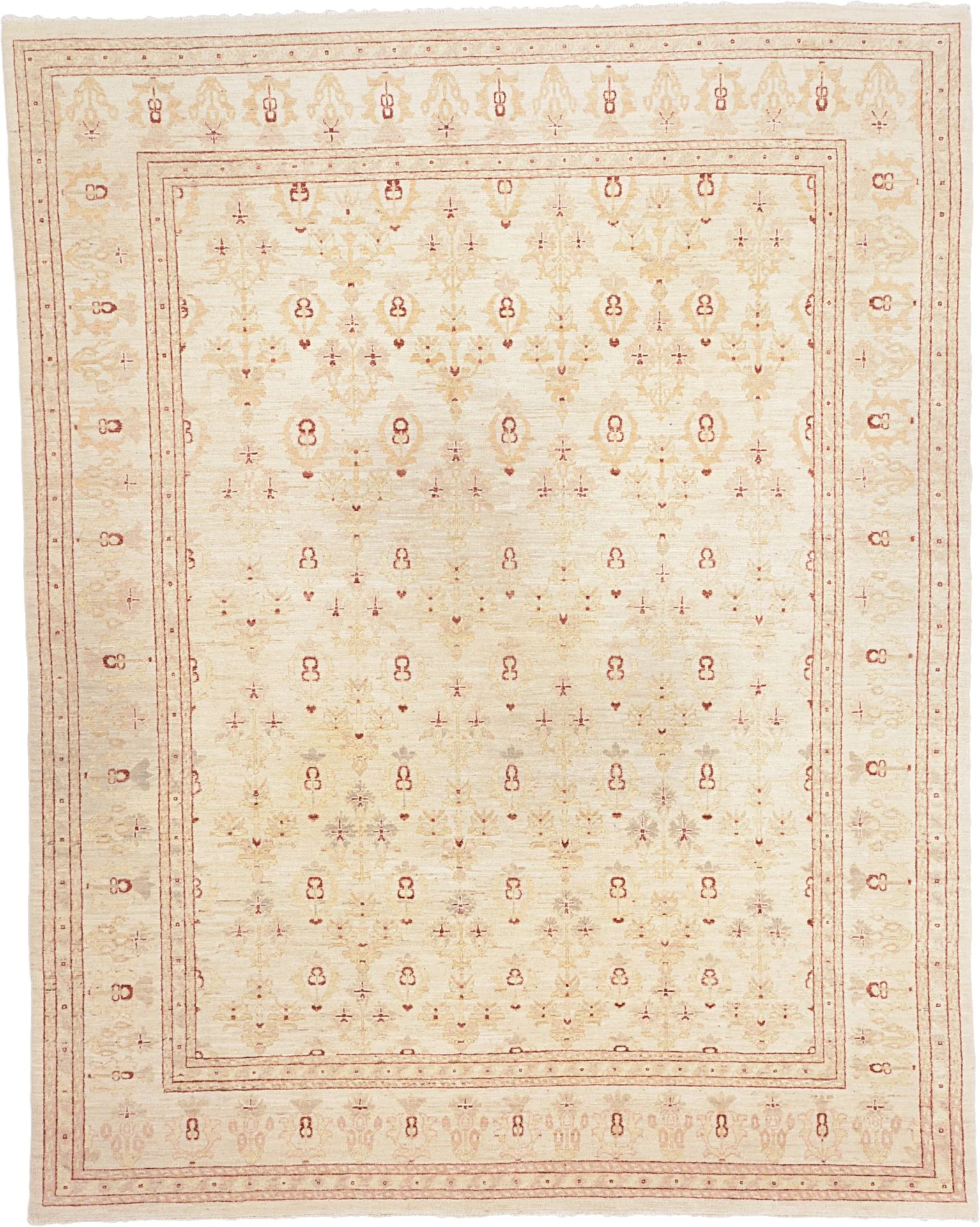 Hand-Knotted Ziegler Pakistani Rug, 255 × 330 cm, Wool