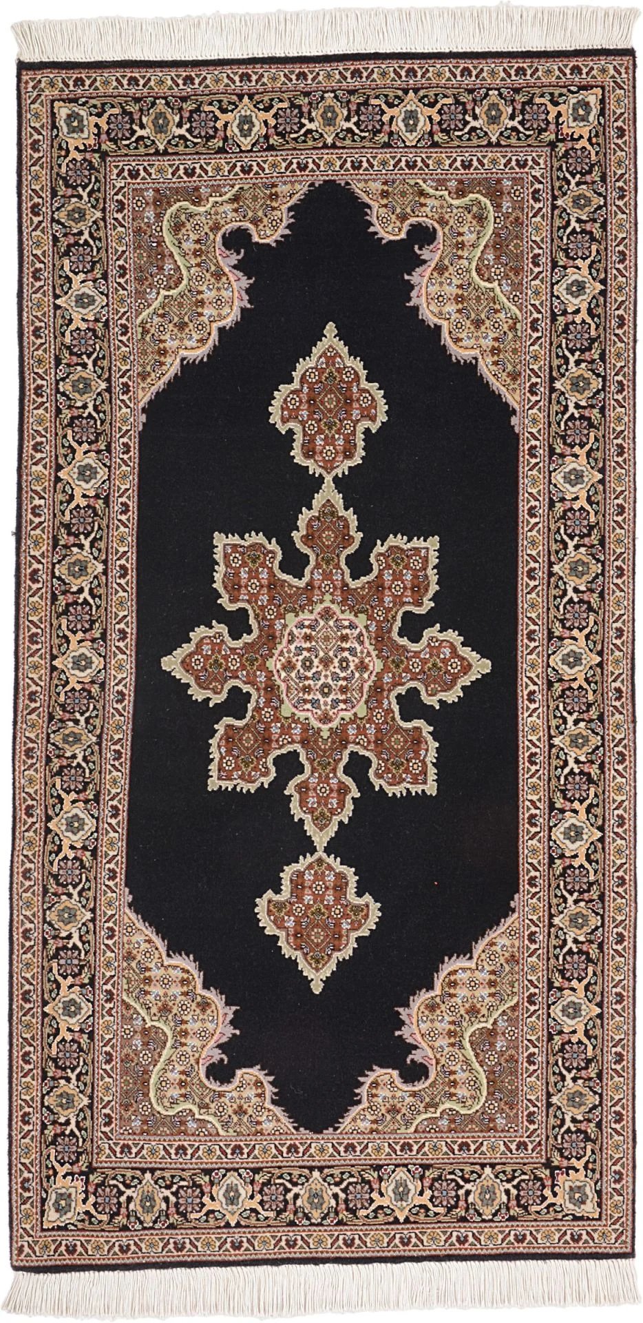 Hand-Knotted Tabriz Persian Rug, 70 × 138 cm, Wool
