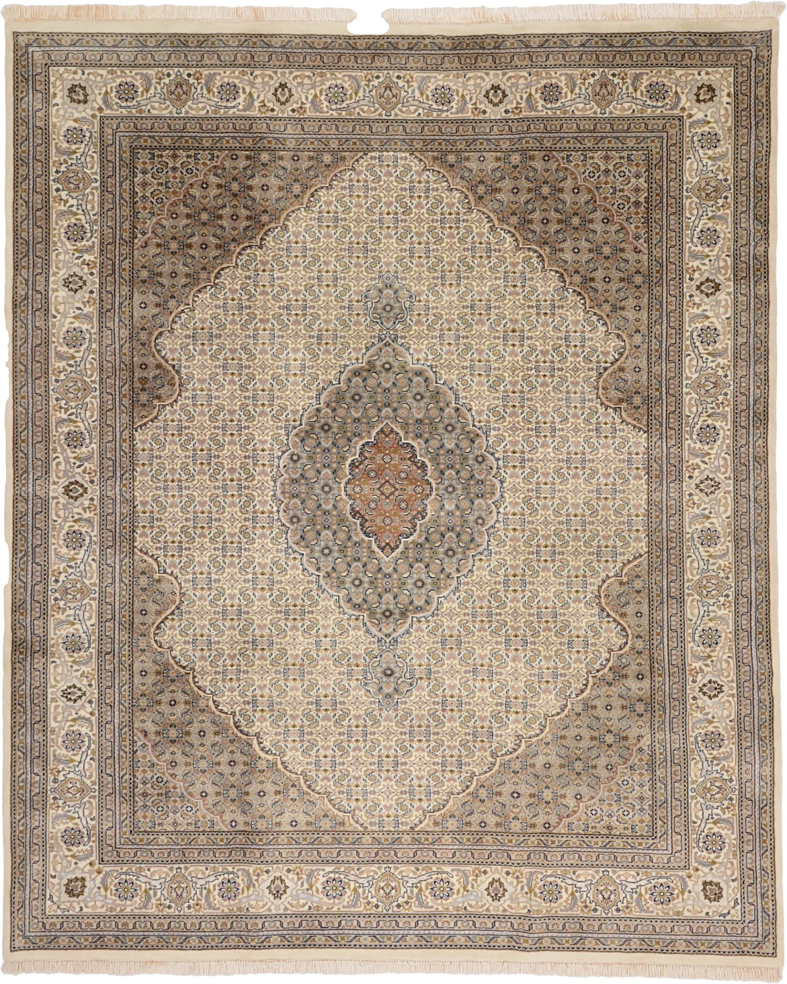 Tabriz Indian Rug 245 × 303 cm in Wool, hand-knotted
