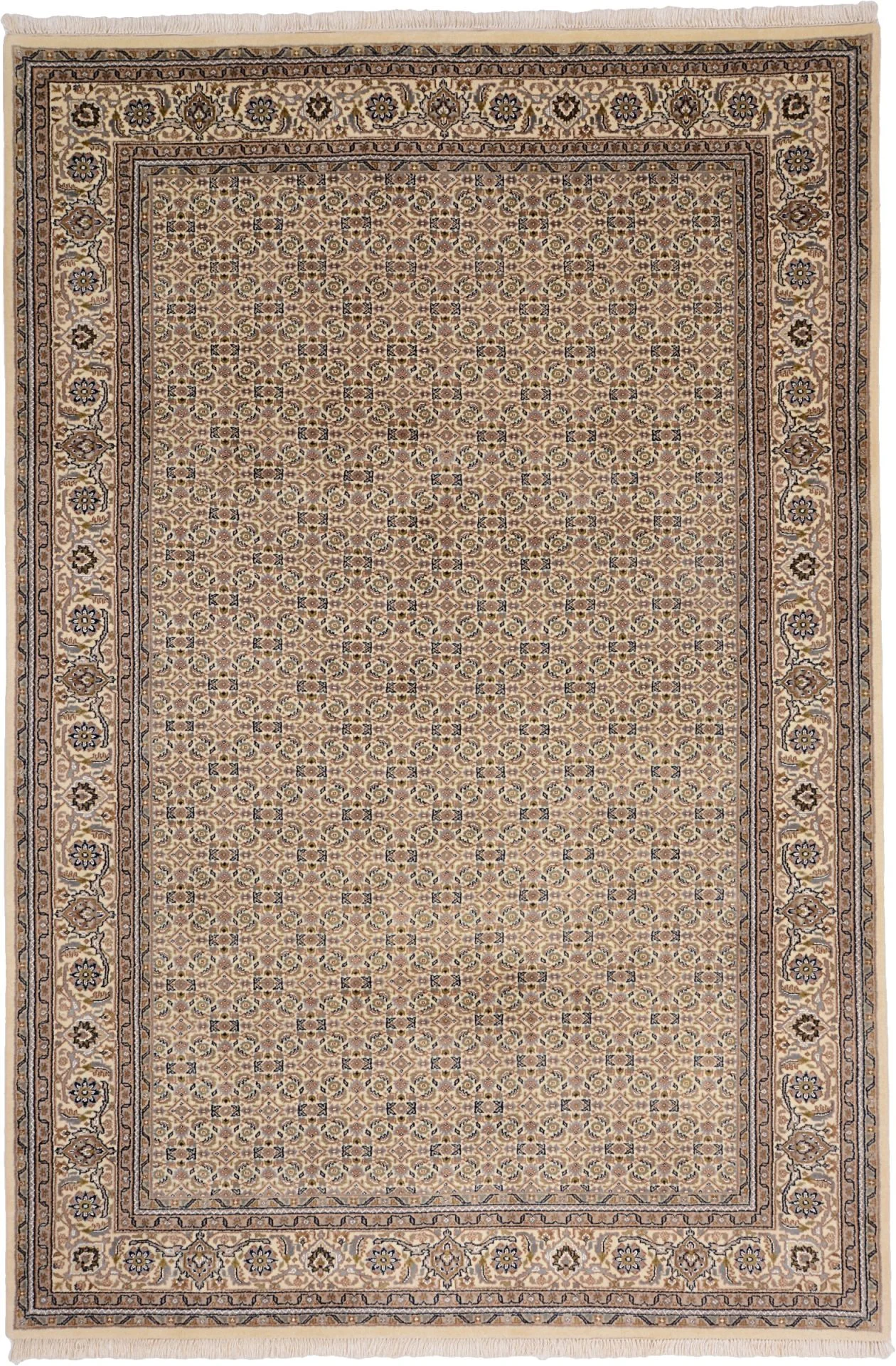 Wool Tabriz Indian Rug 203 × 300 cm, hand-knotted