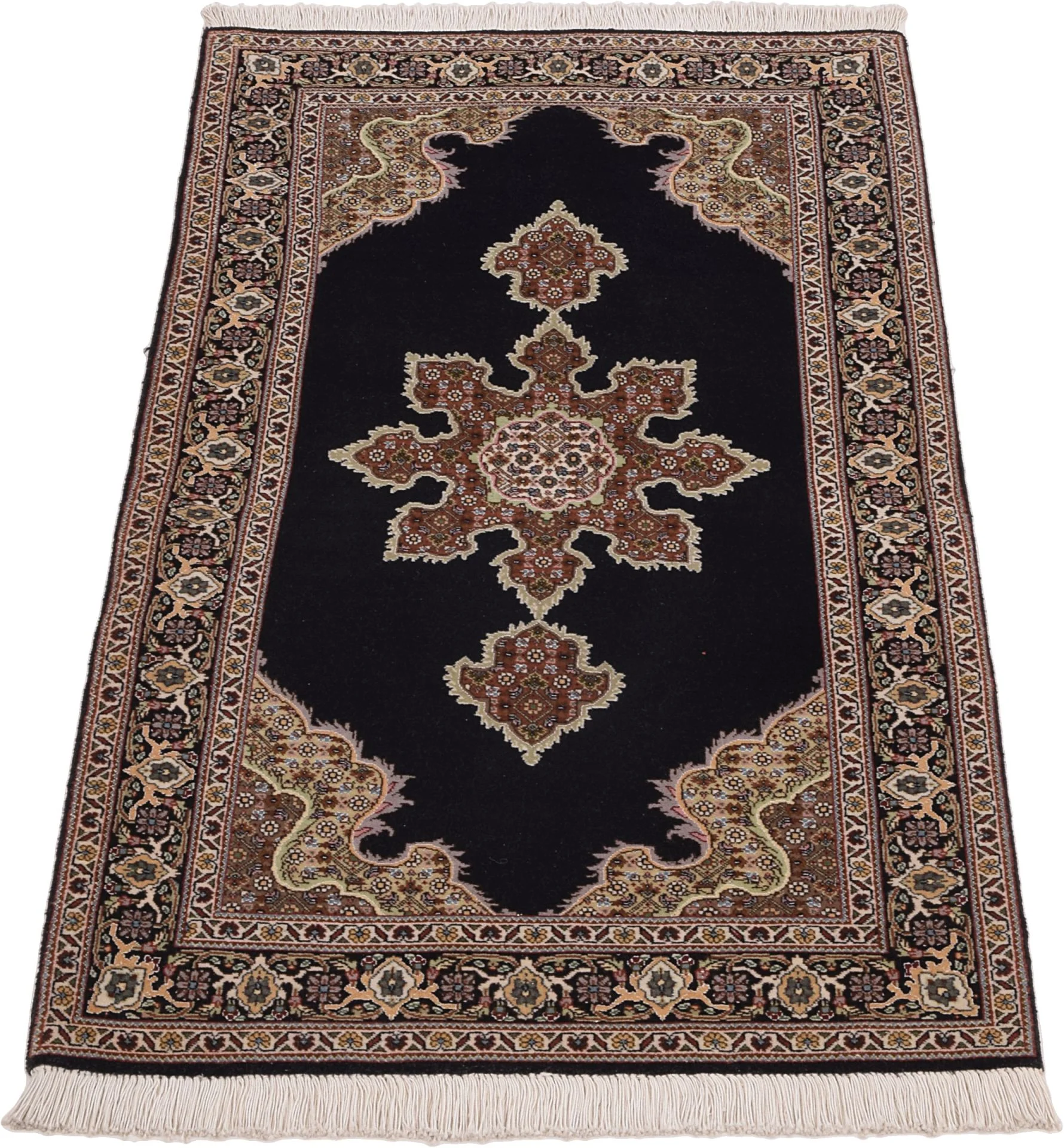 Alternative view of Hand-Knotted Tabriz Persian Rug, 70 × 138 cm, Wool