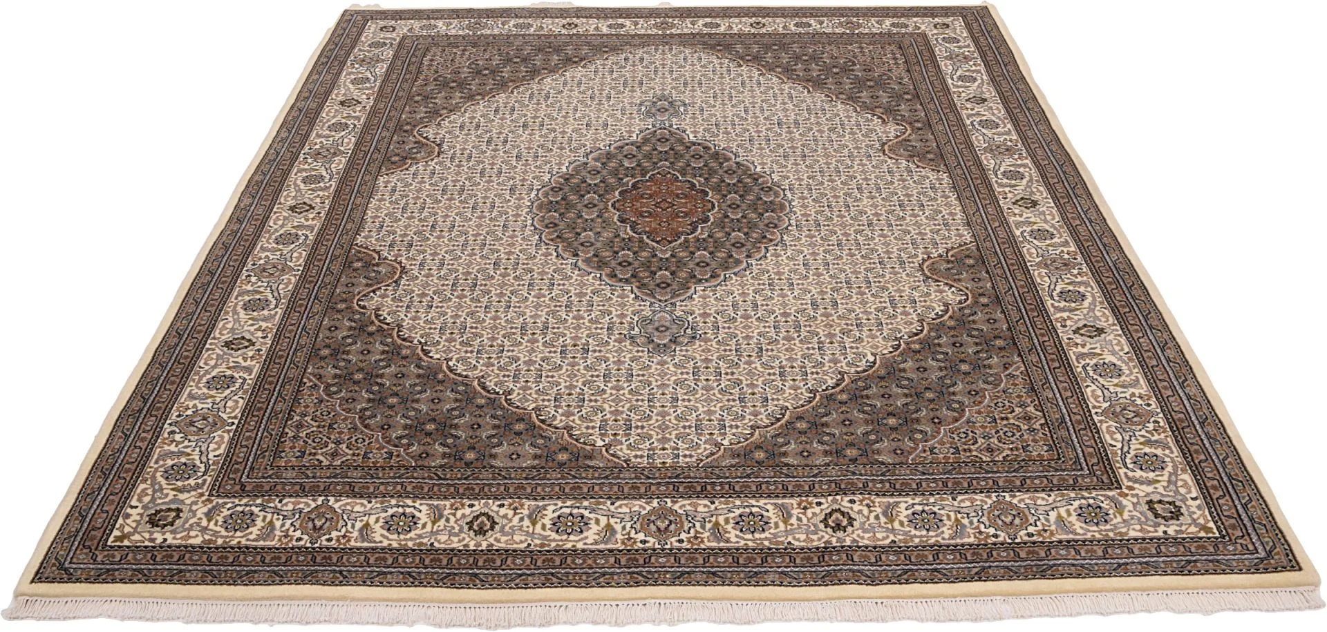 Alternative view of Tabriz Indian Rug 253 × 297 cm in Wool, hand-knotted