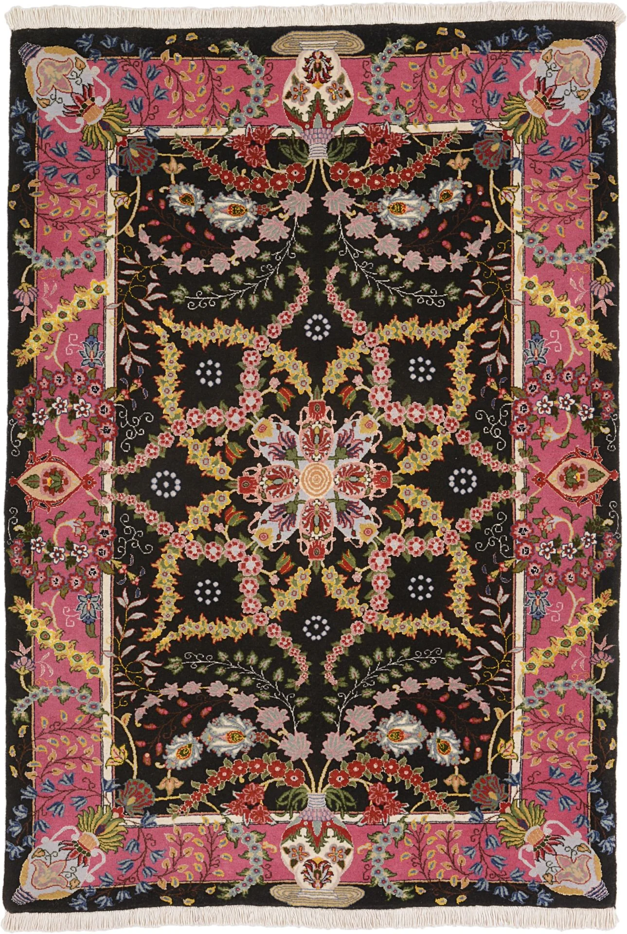 Hand-Knotted Tabriz Persian Rug, 104 × 146 cm, Wool