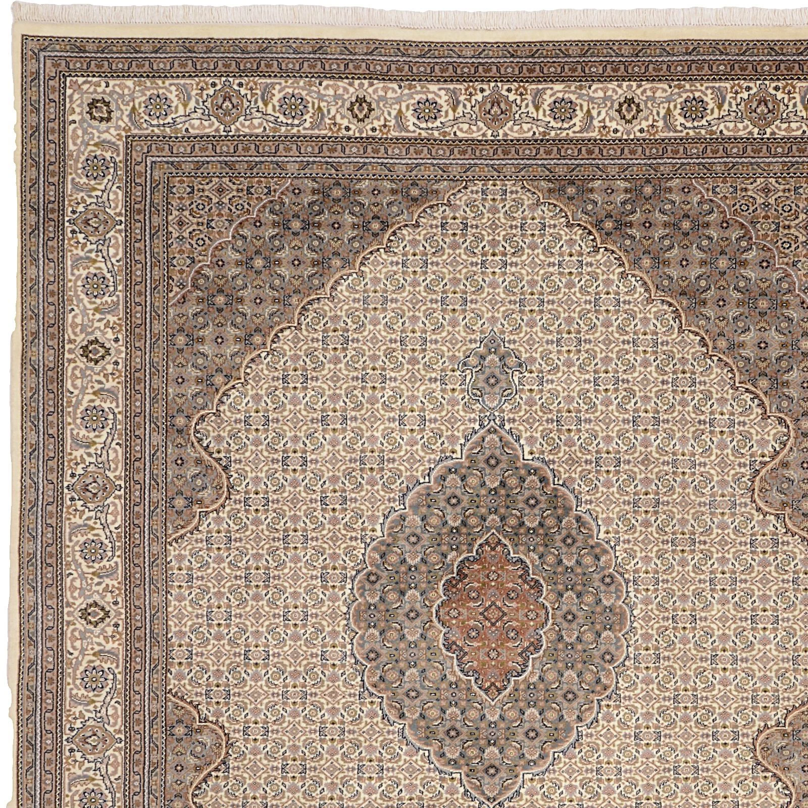 Tabriz Indian Rug 253 × 297 cm in Wool, hand-knotted - Image 7
