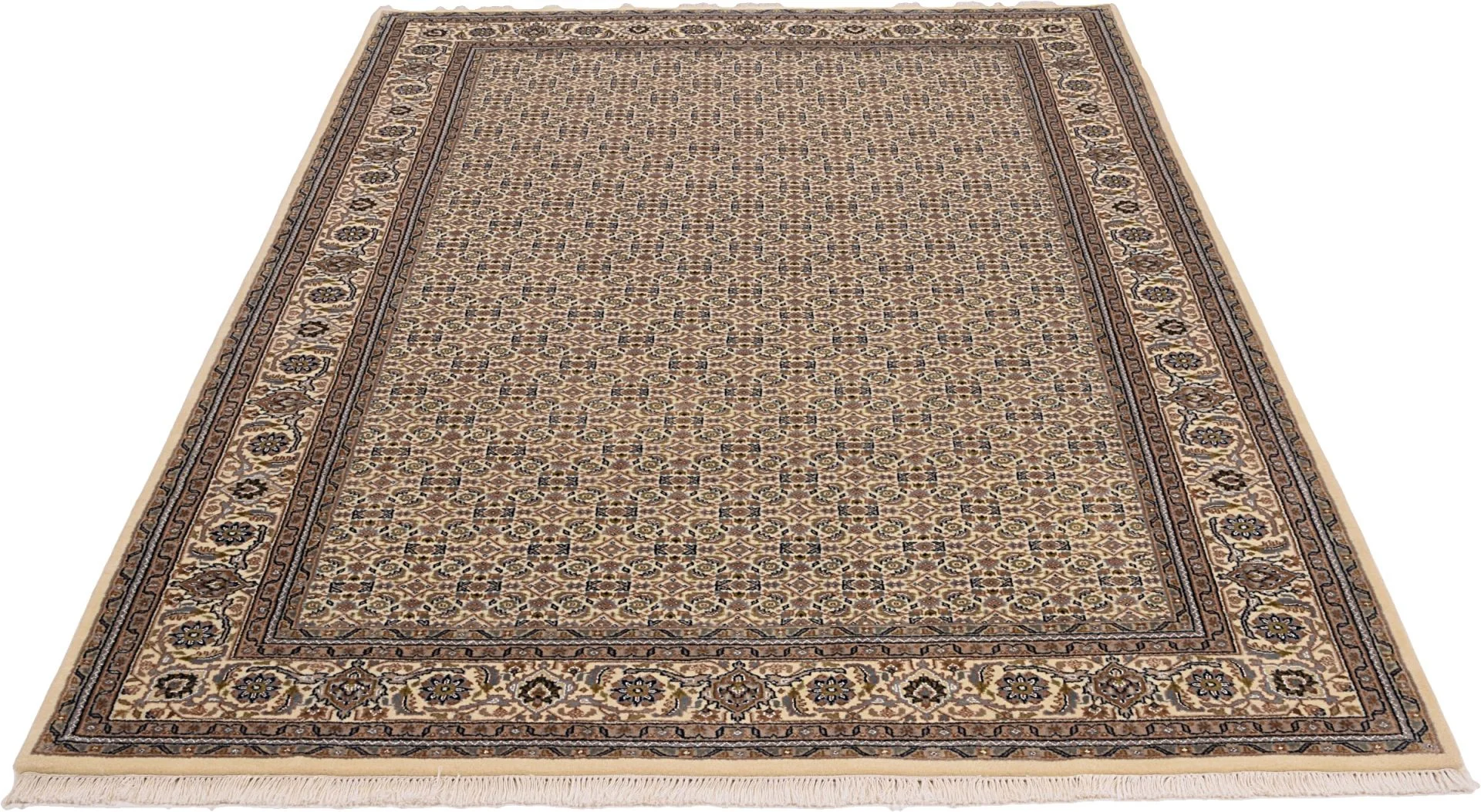 Alternative view of Wool Tabriz Indian Rug 203 × 300 cm, hand-knotted