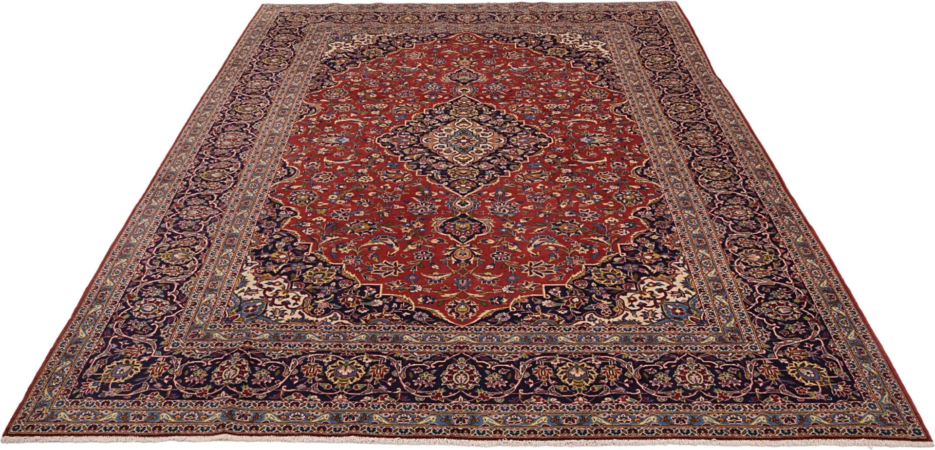 Alternative view of Hand-Knotted Kashan Persian Rug, 262 × 370 cm, Wool
