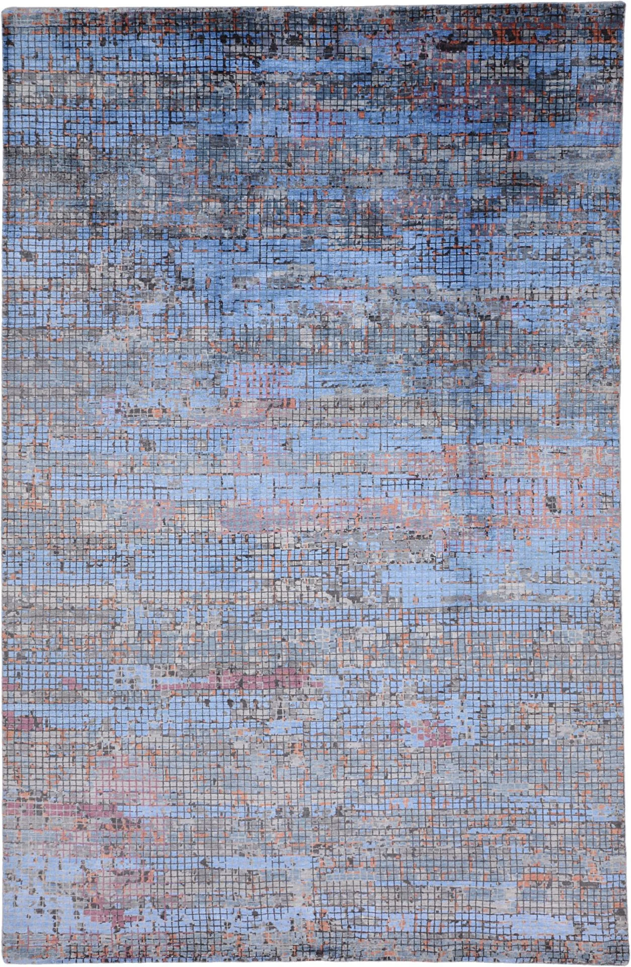 Hand-Knotted Indian Rug, 199 × 304 cm, Wool